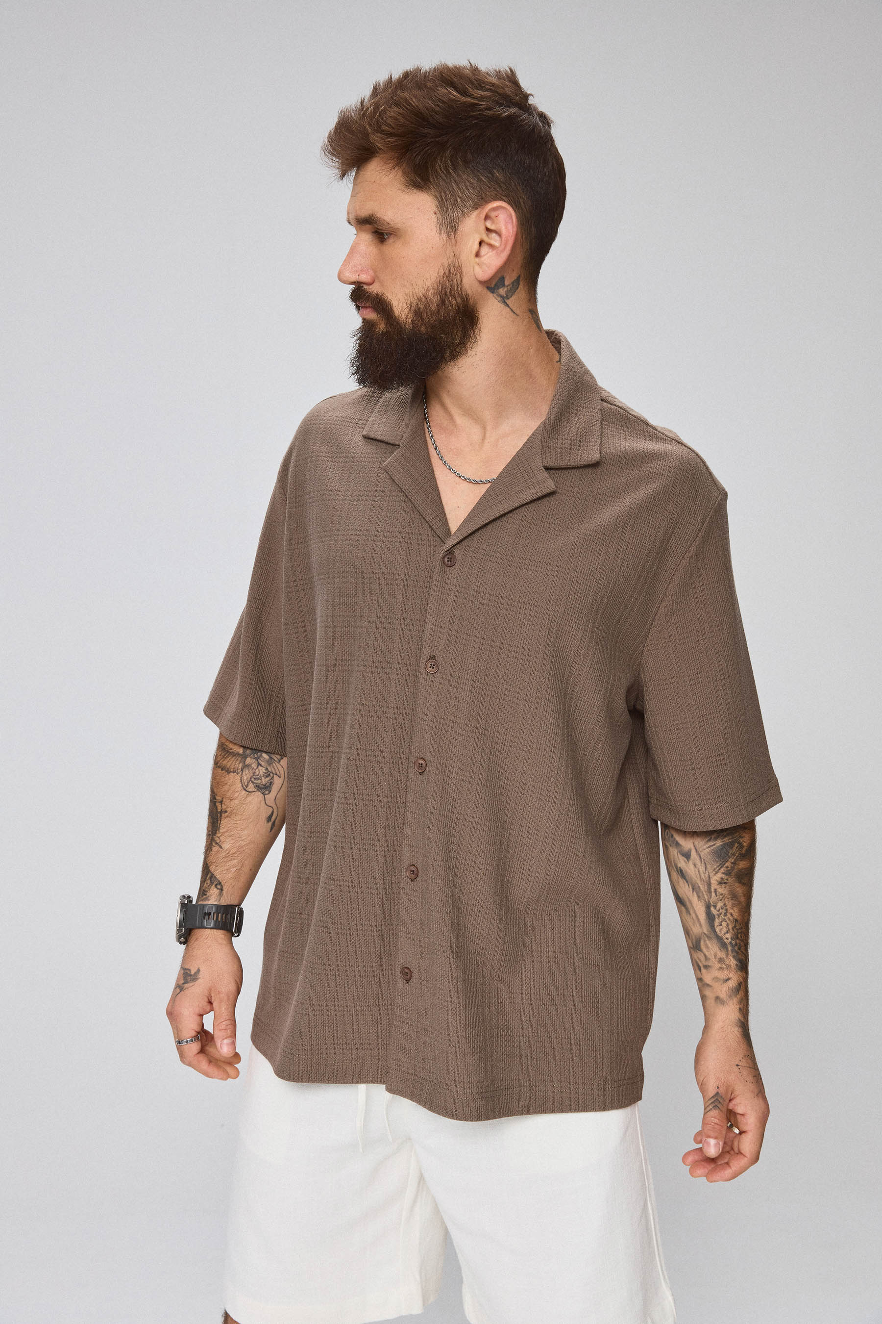 חולצת ריזורט ז'אקרד