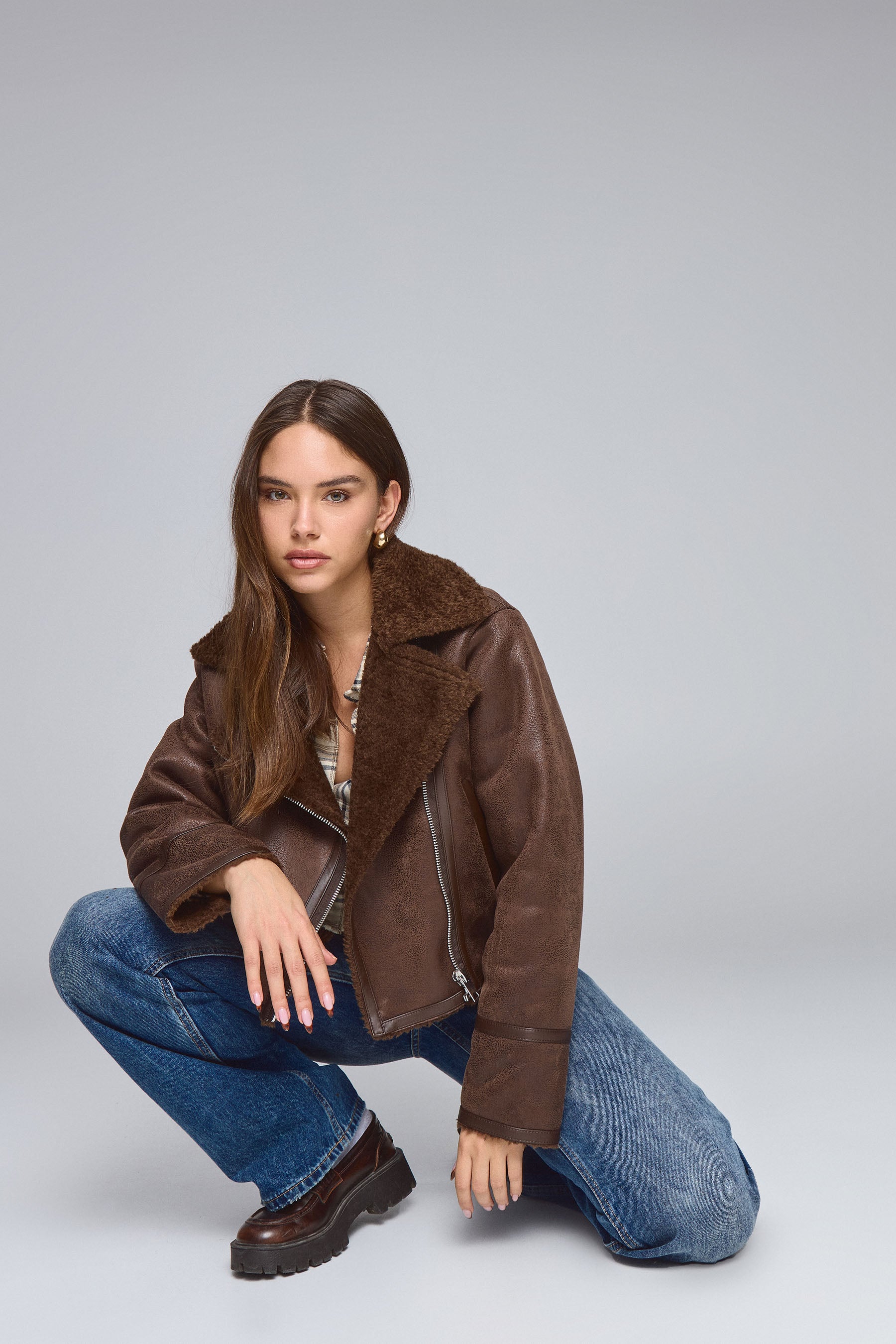 מעיל טייסים דיקו חום