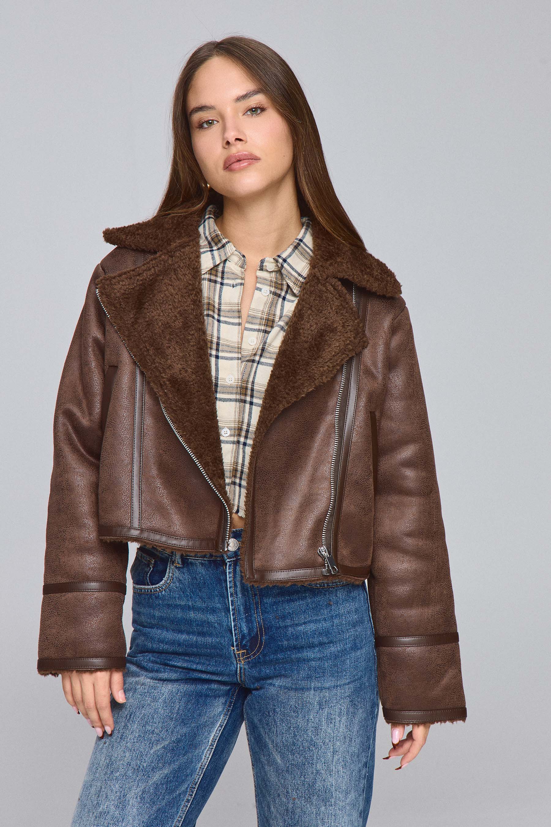 מעיל טייסים דיקו חום