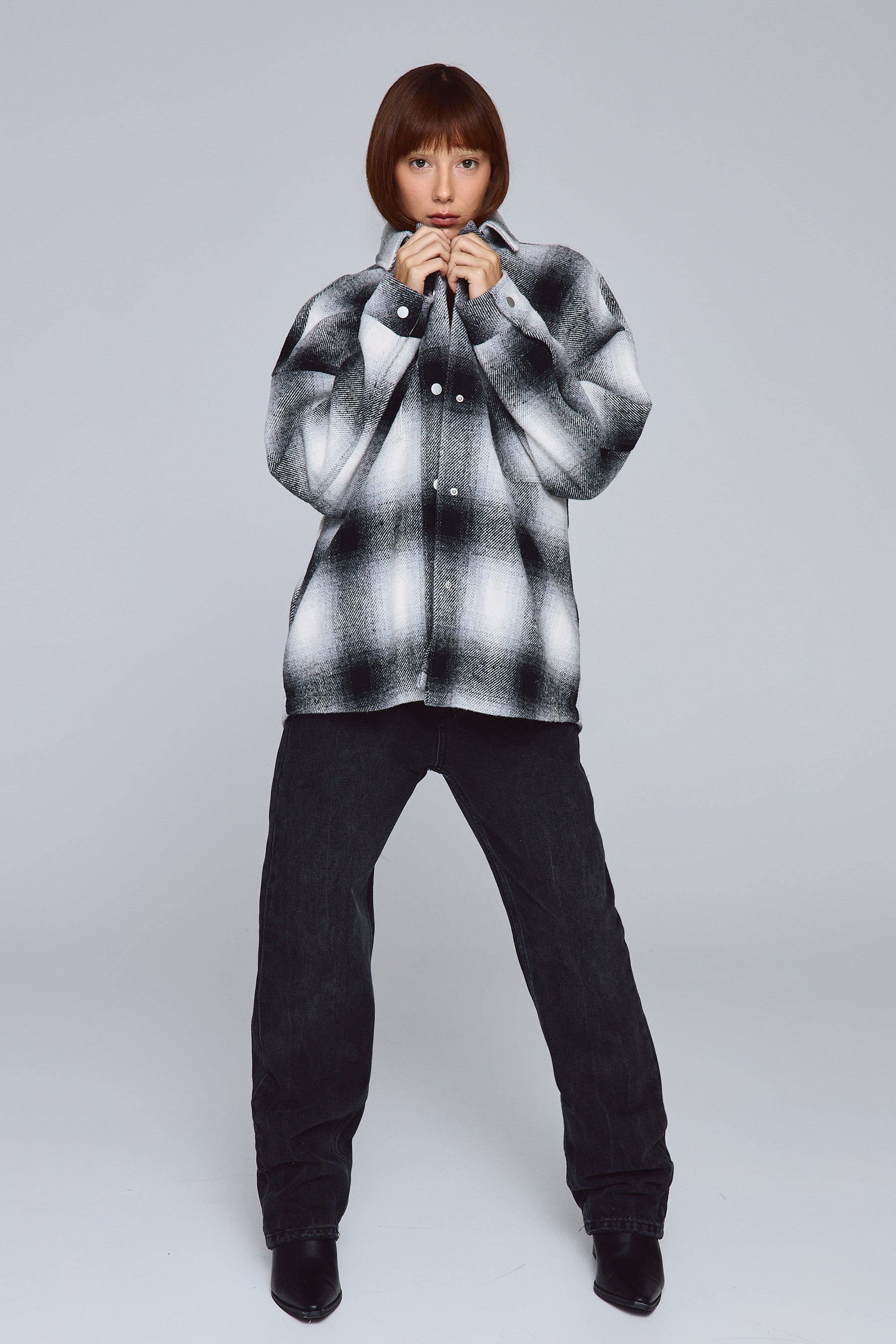 ג'קט חולצה משבצות