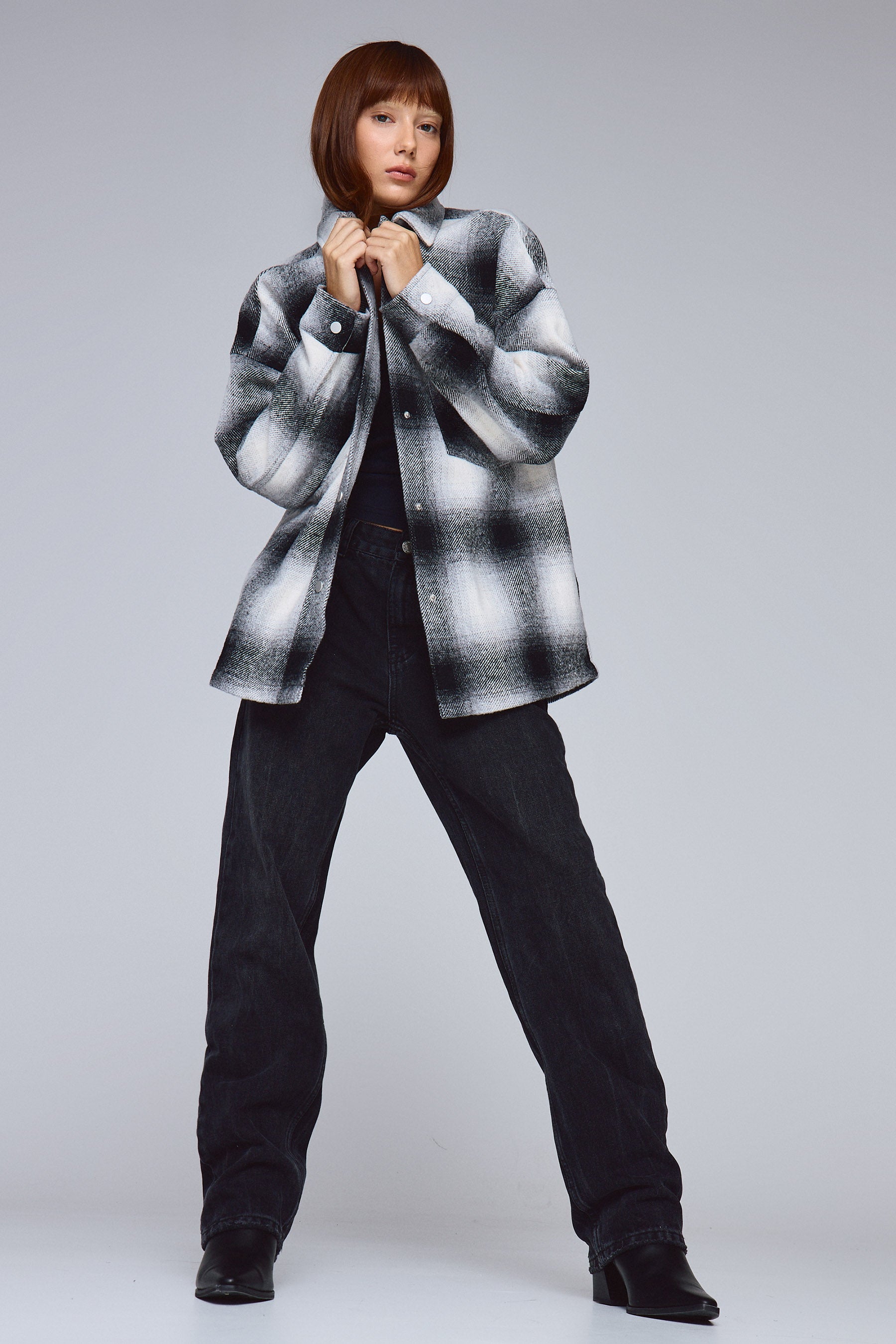 ג'קט חולצה משבצות