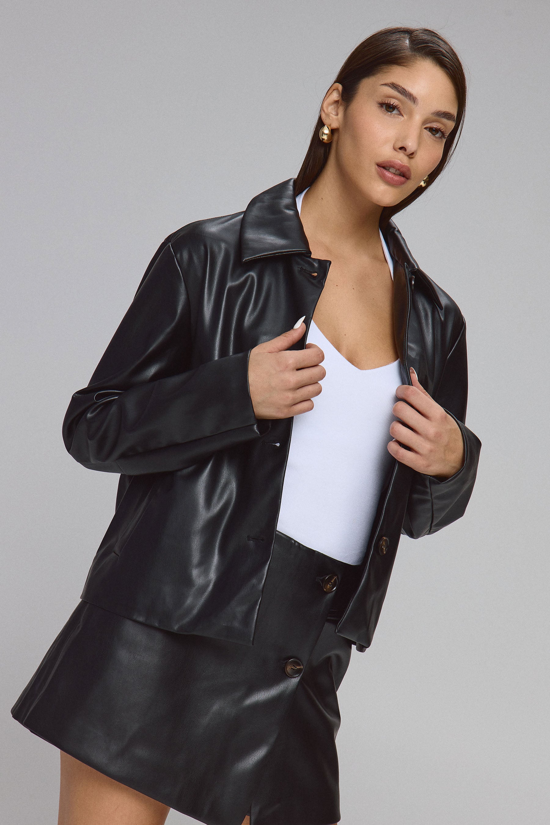 PU ג'קט קורל סט