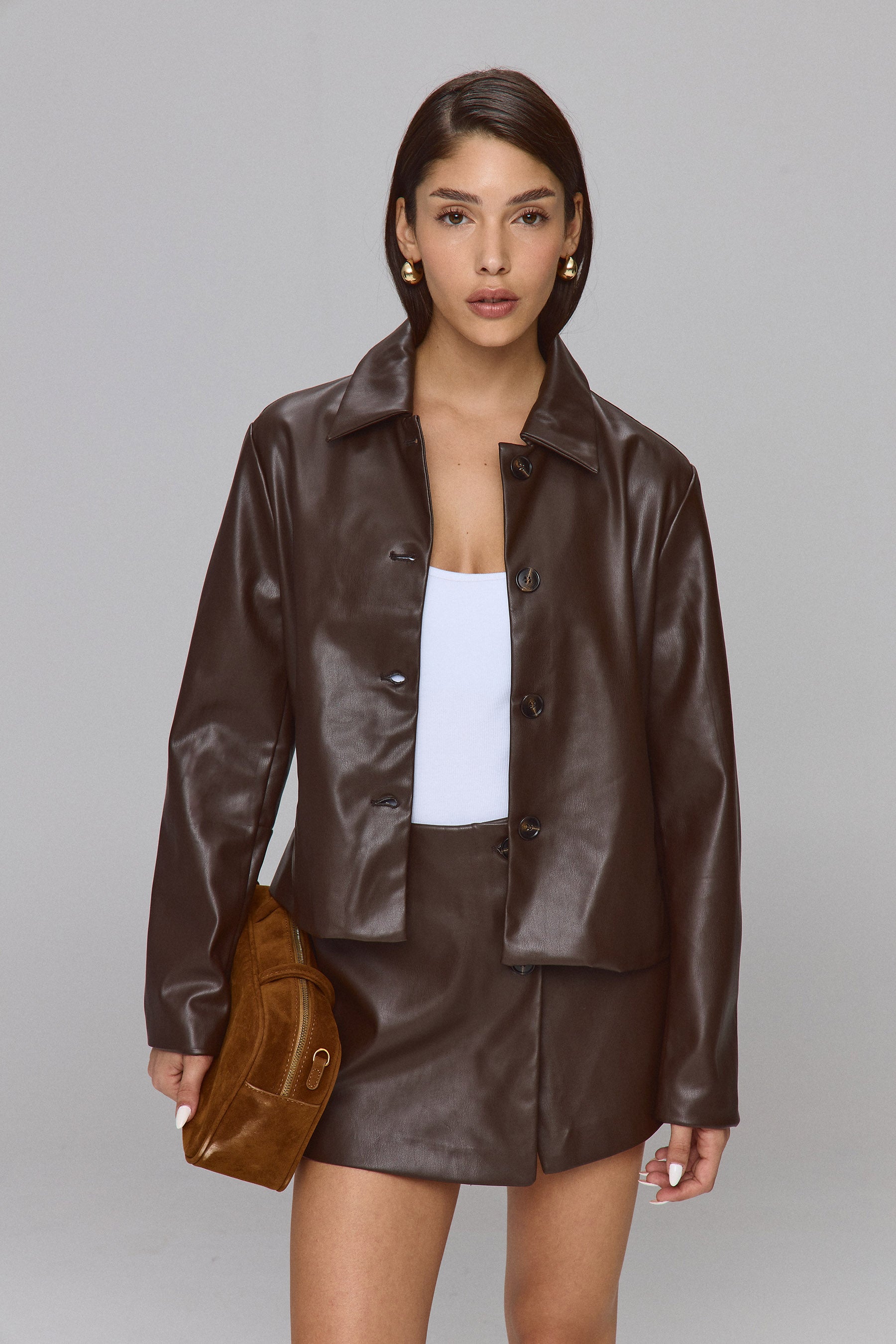 PU ג'קט קורל סט