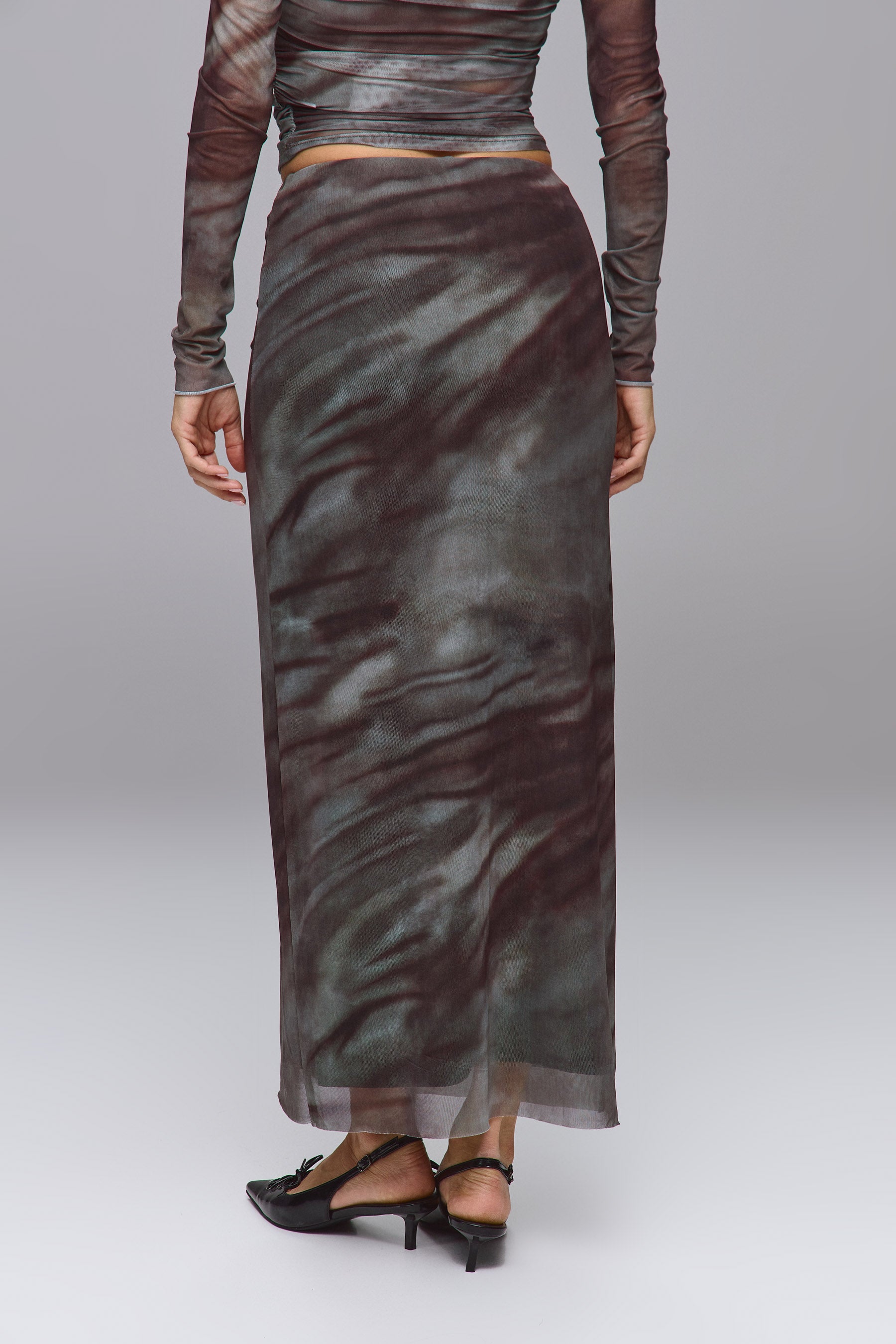 חצאית מקסי סט רזיל פרינט