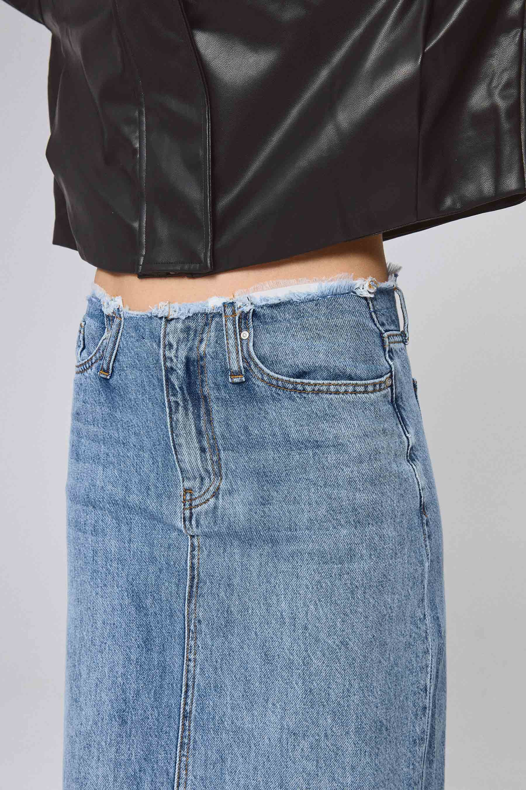 חצאית ג'ינס מקסי פרומה