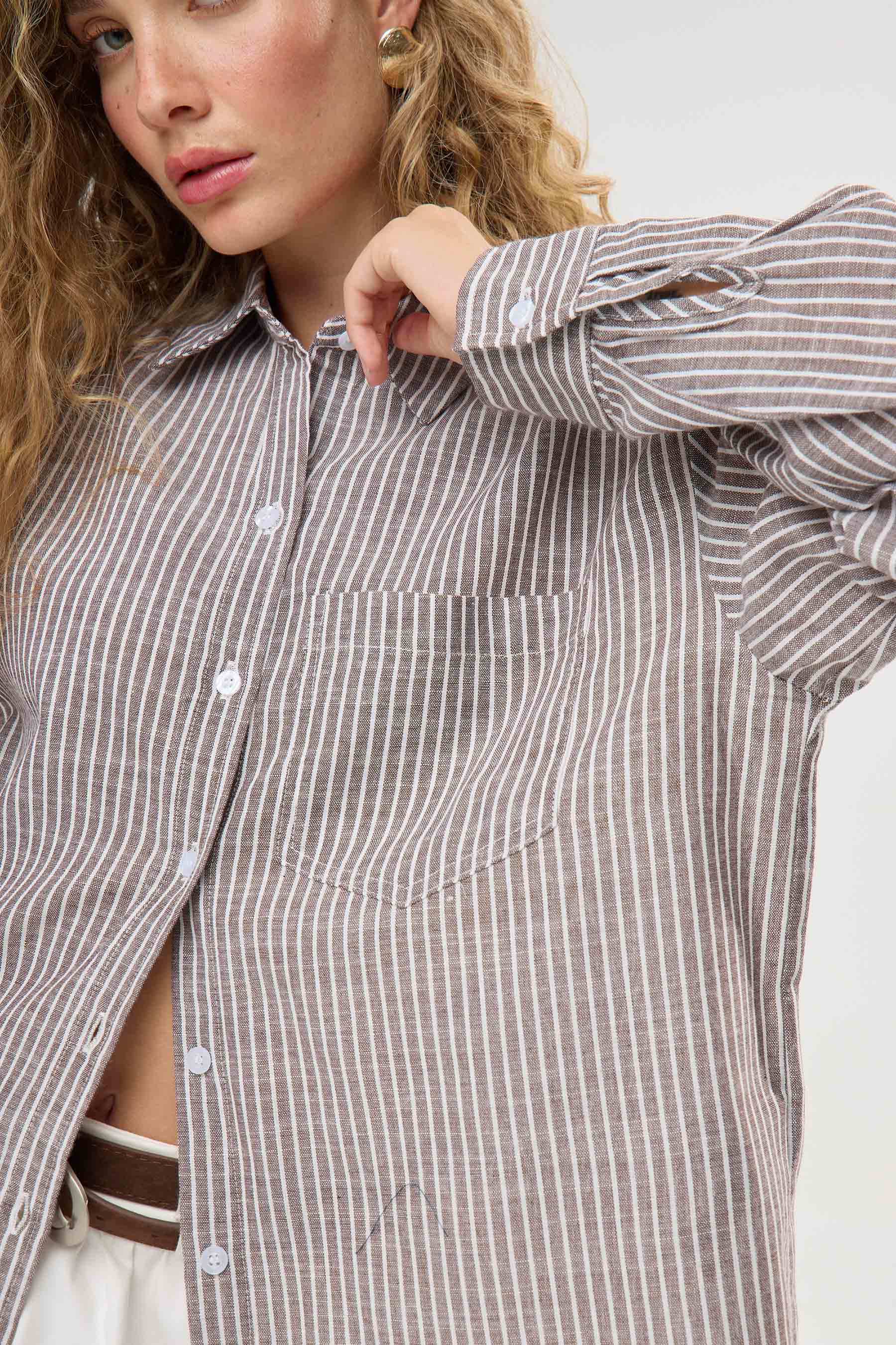 חולצת אוברסייז פסים ג'ן