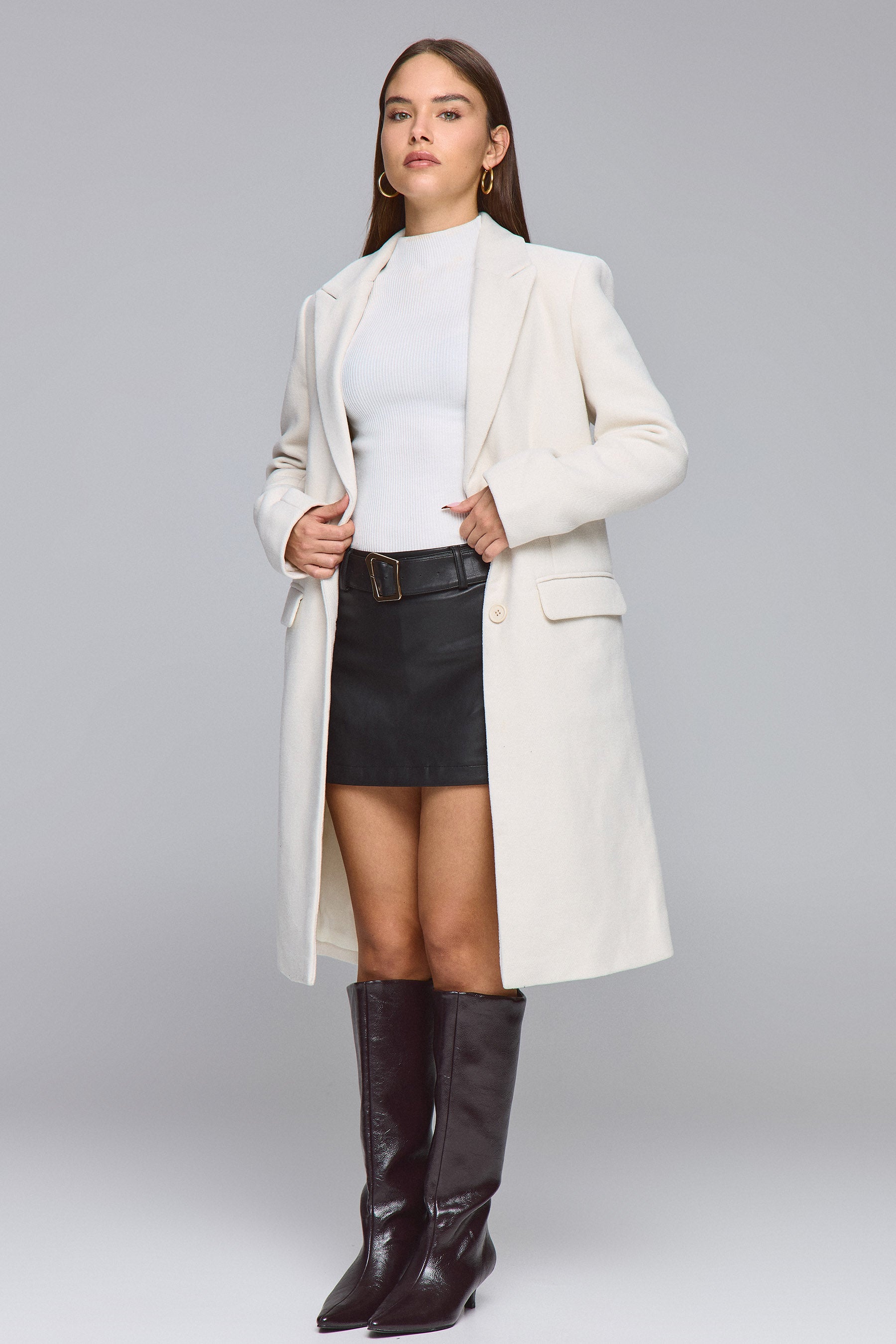 סקורט PU חגורה גולד