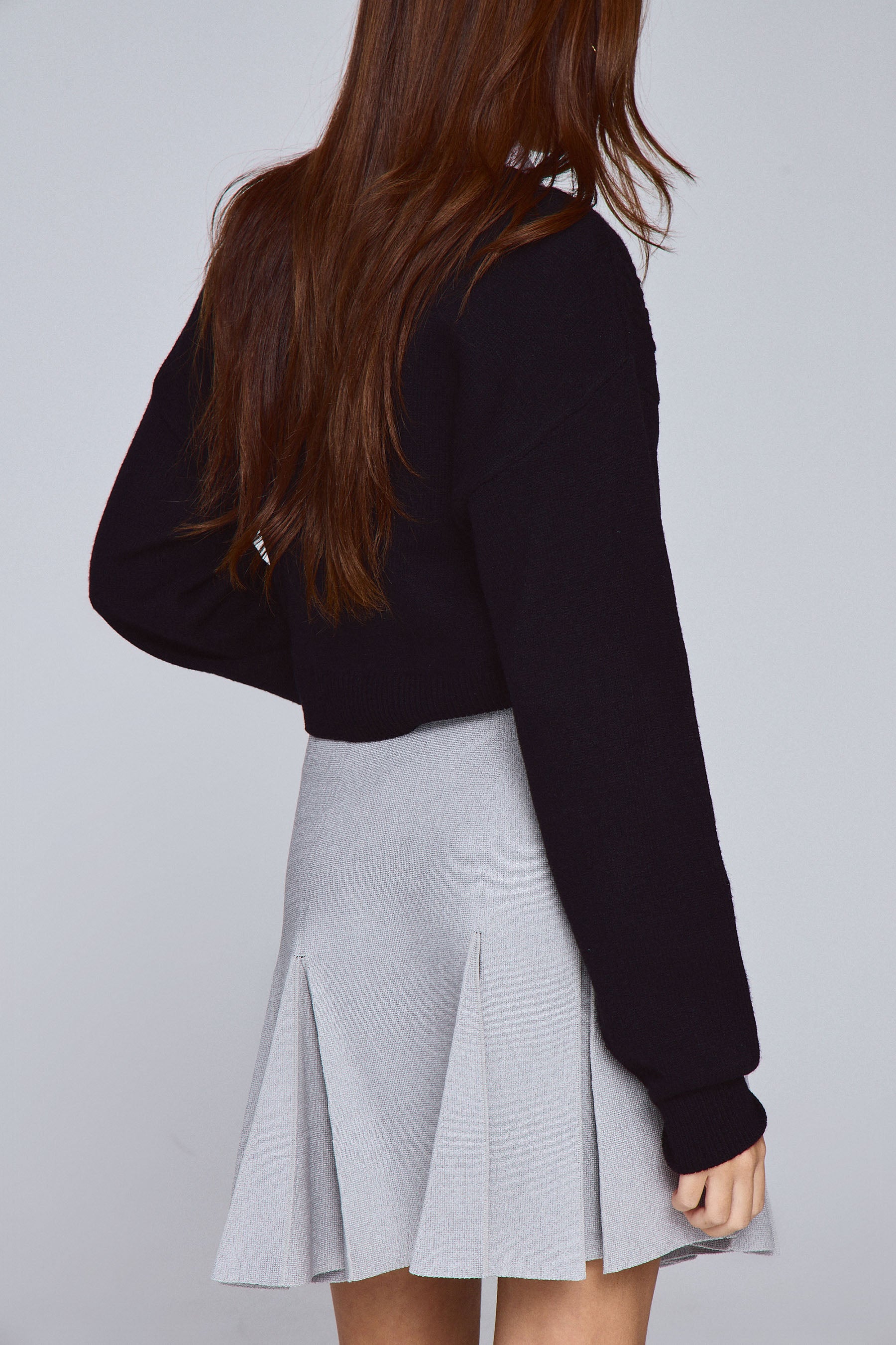 חצאית סריג קפלים אלכס