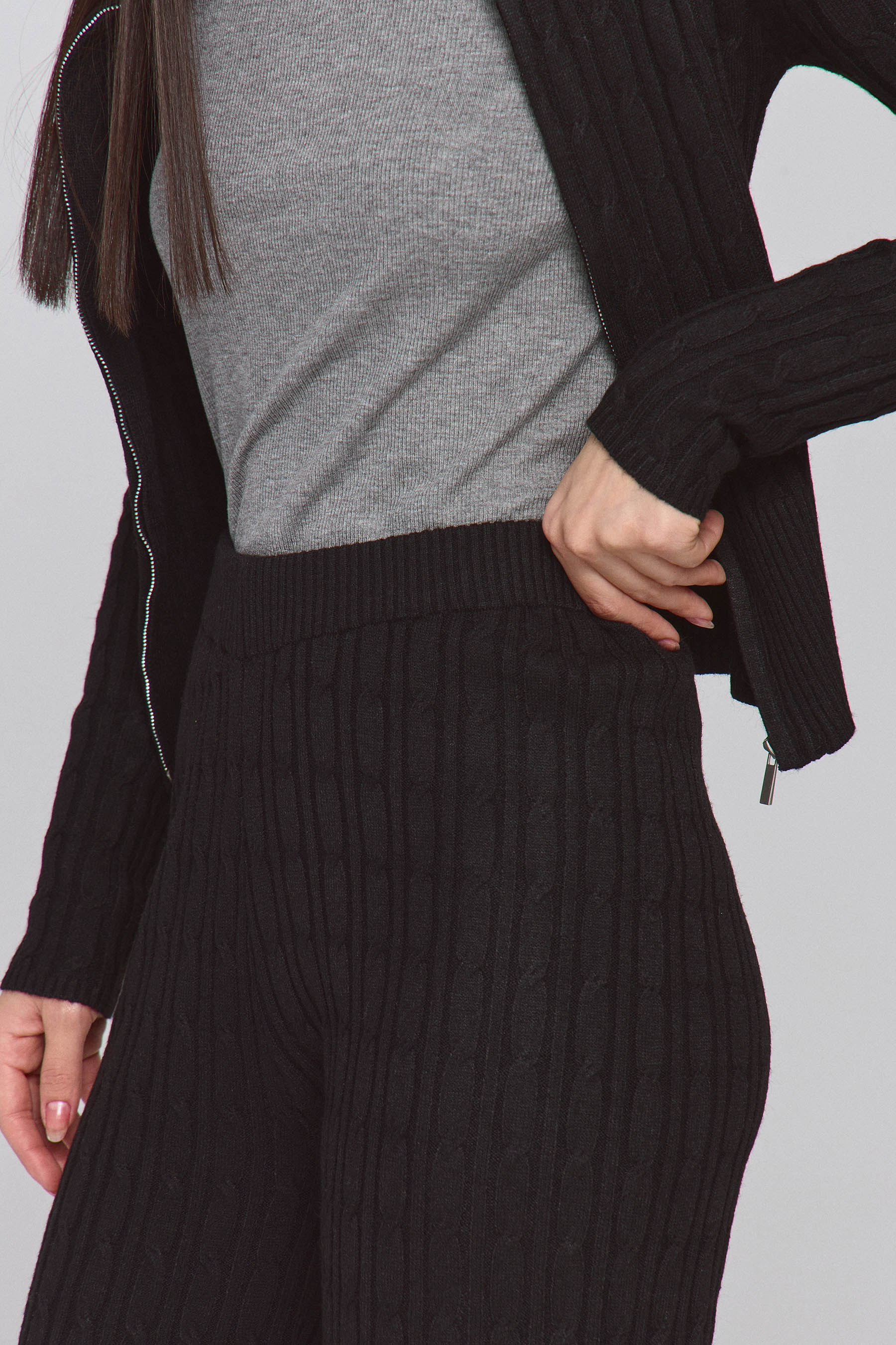 מכנסי סריג סט צמות