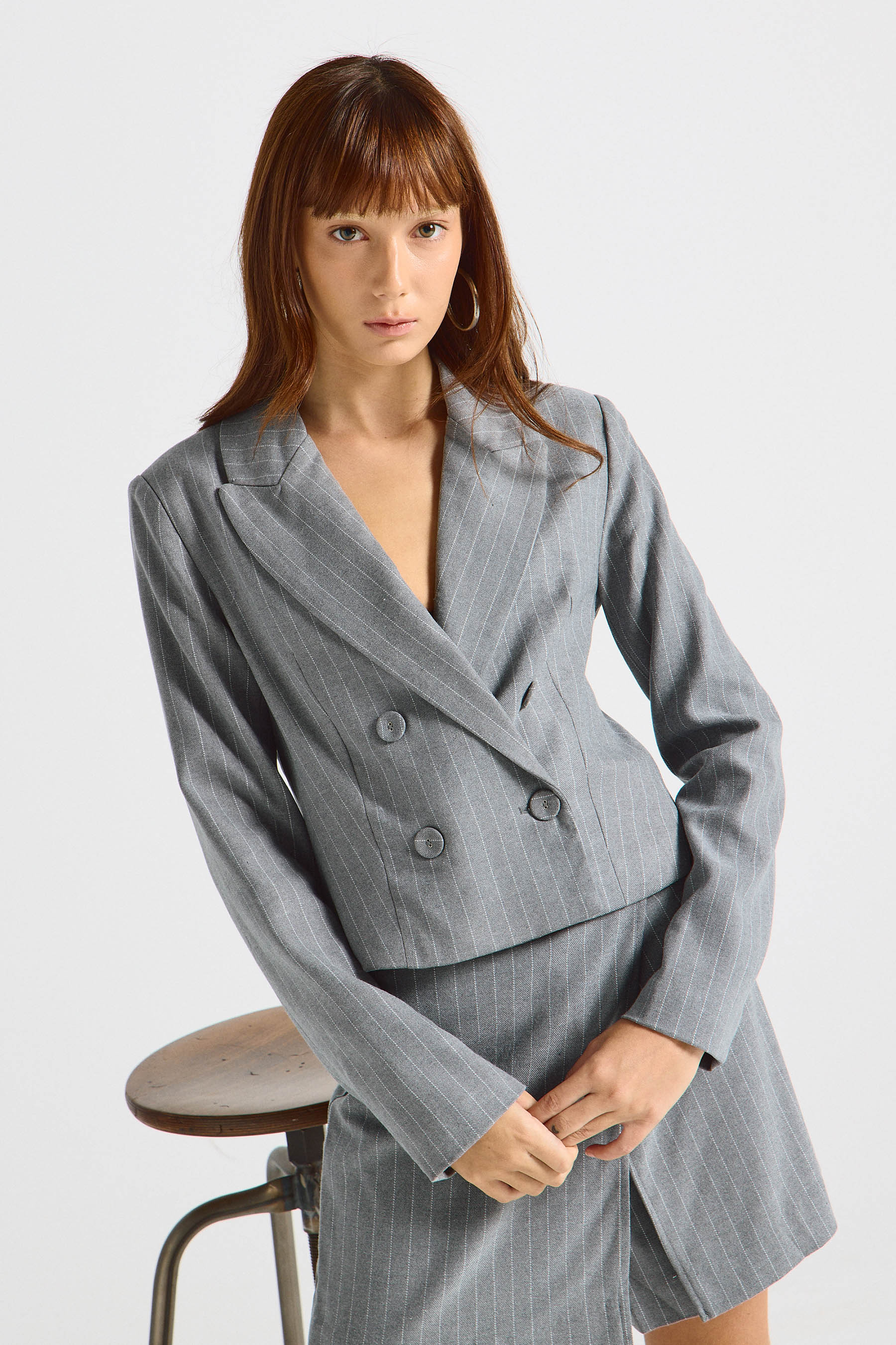 ג'קט מחוייט פסים פירסון