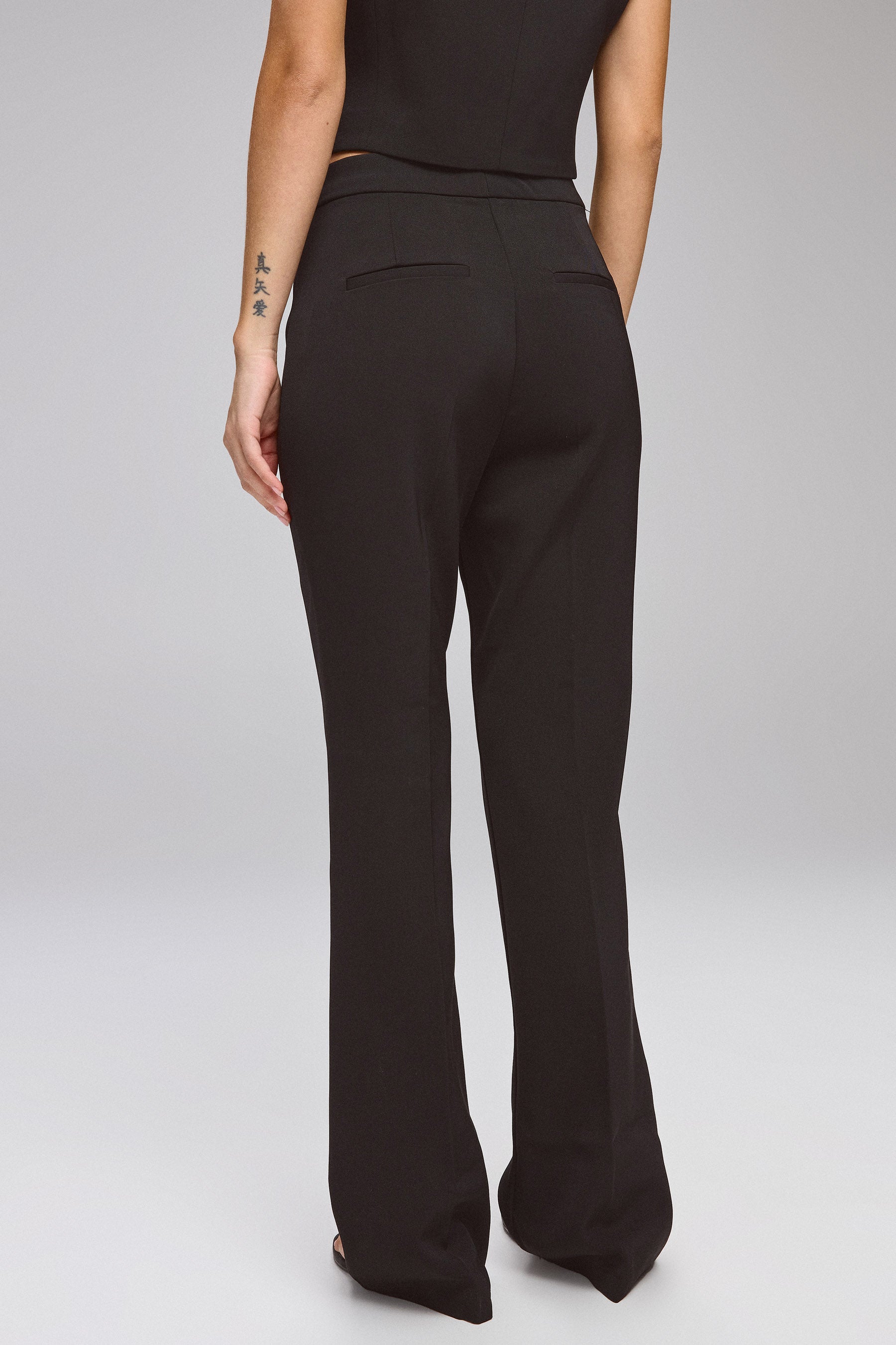 מכנס פדלפון סט מחויט טקסטורה בלאק