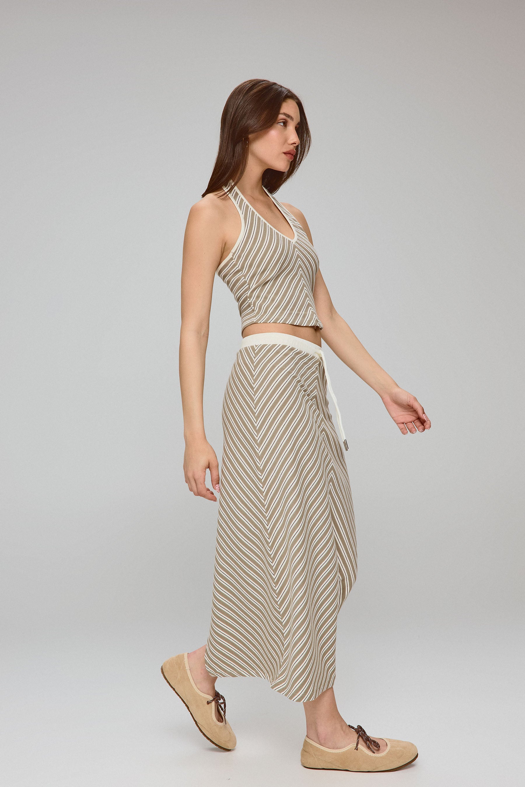 חצאית מידי פסים בארוק סט