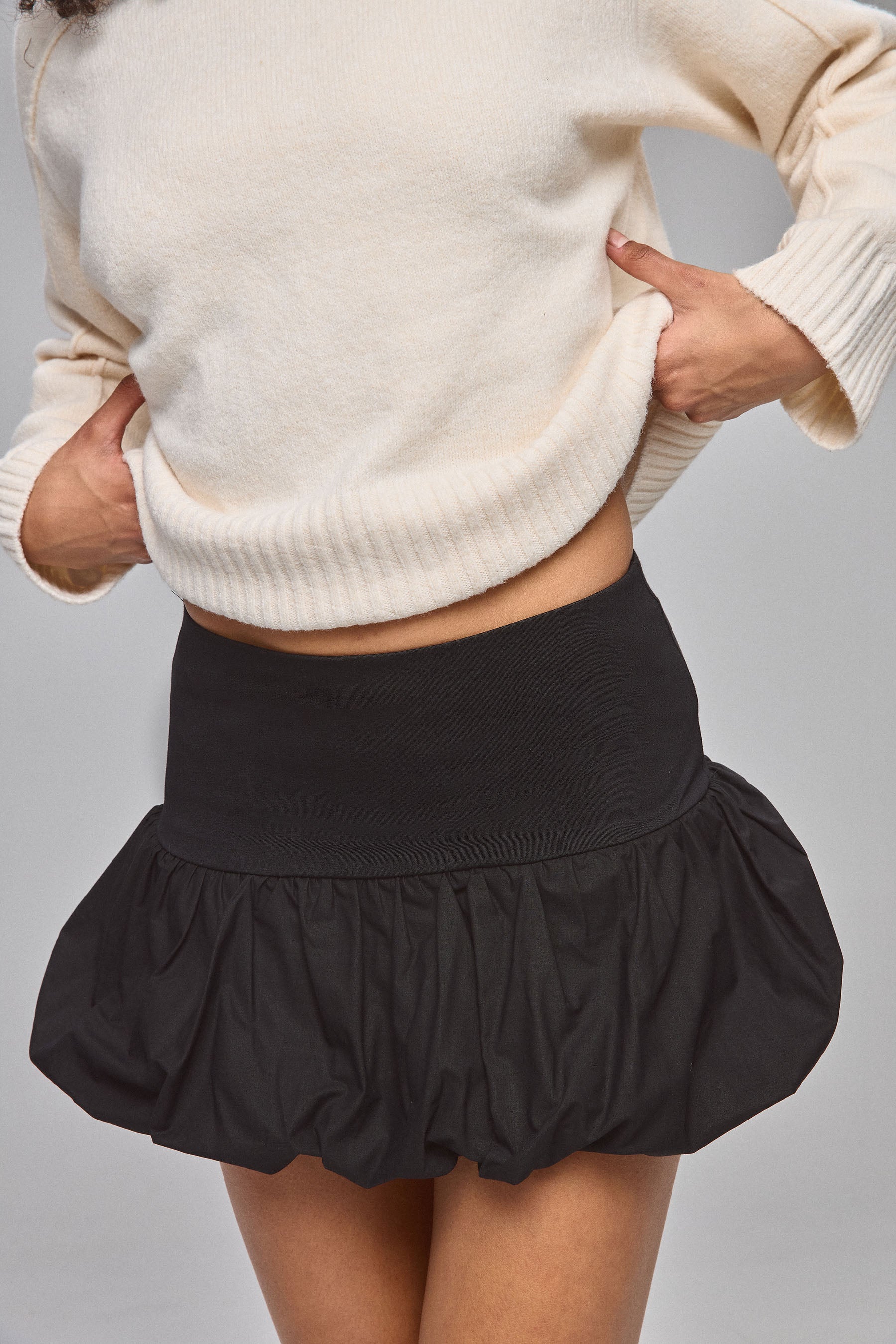 חצאית בלון משולבת לייקרה