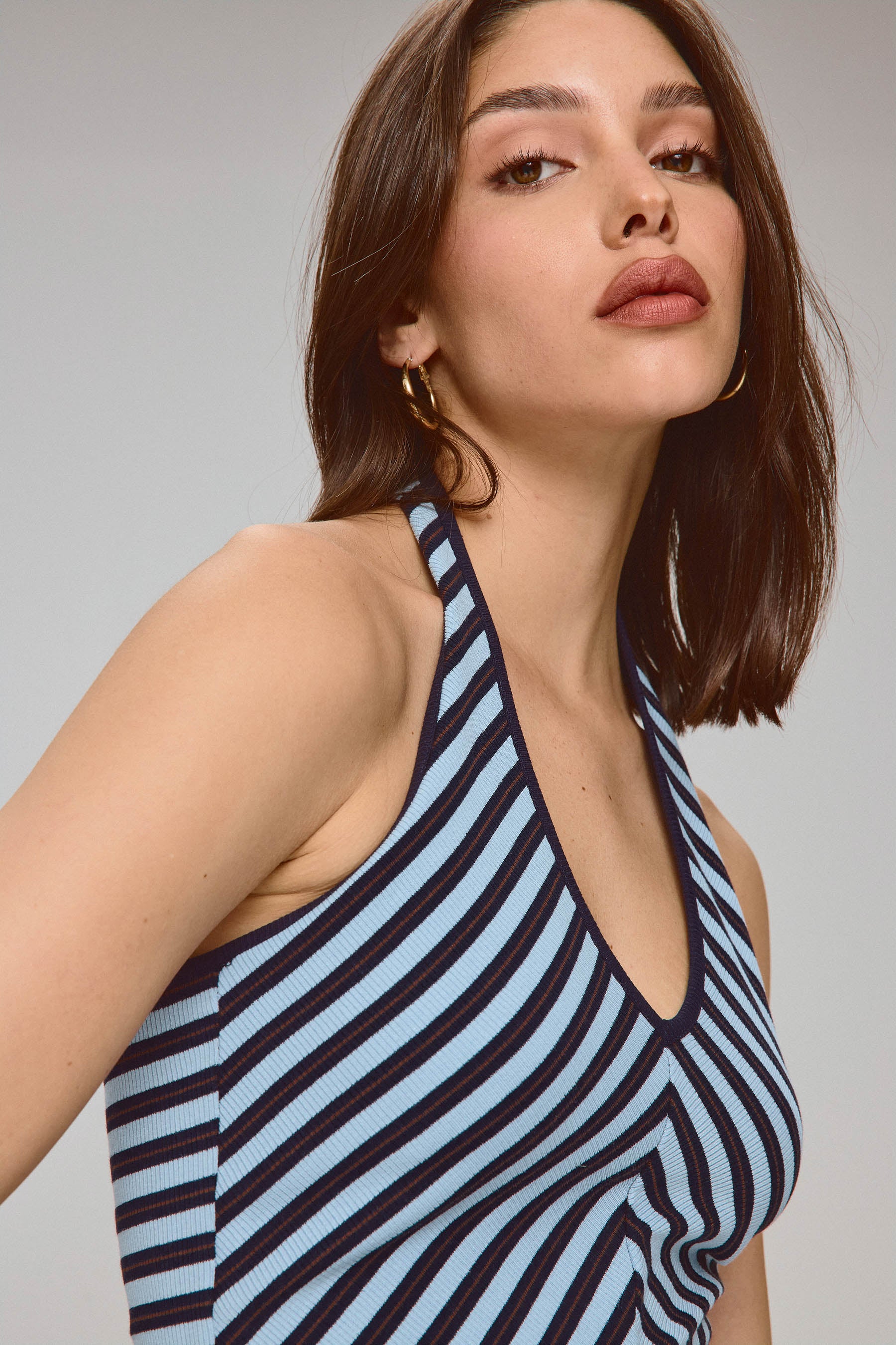 טופ קולר פסים בארוק סט