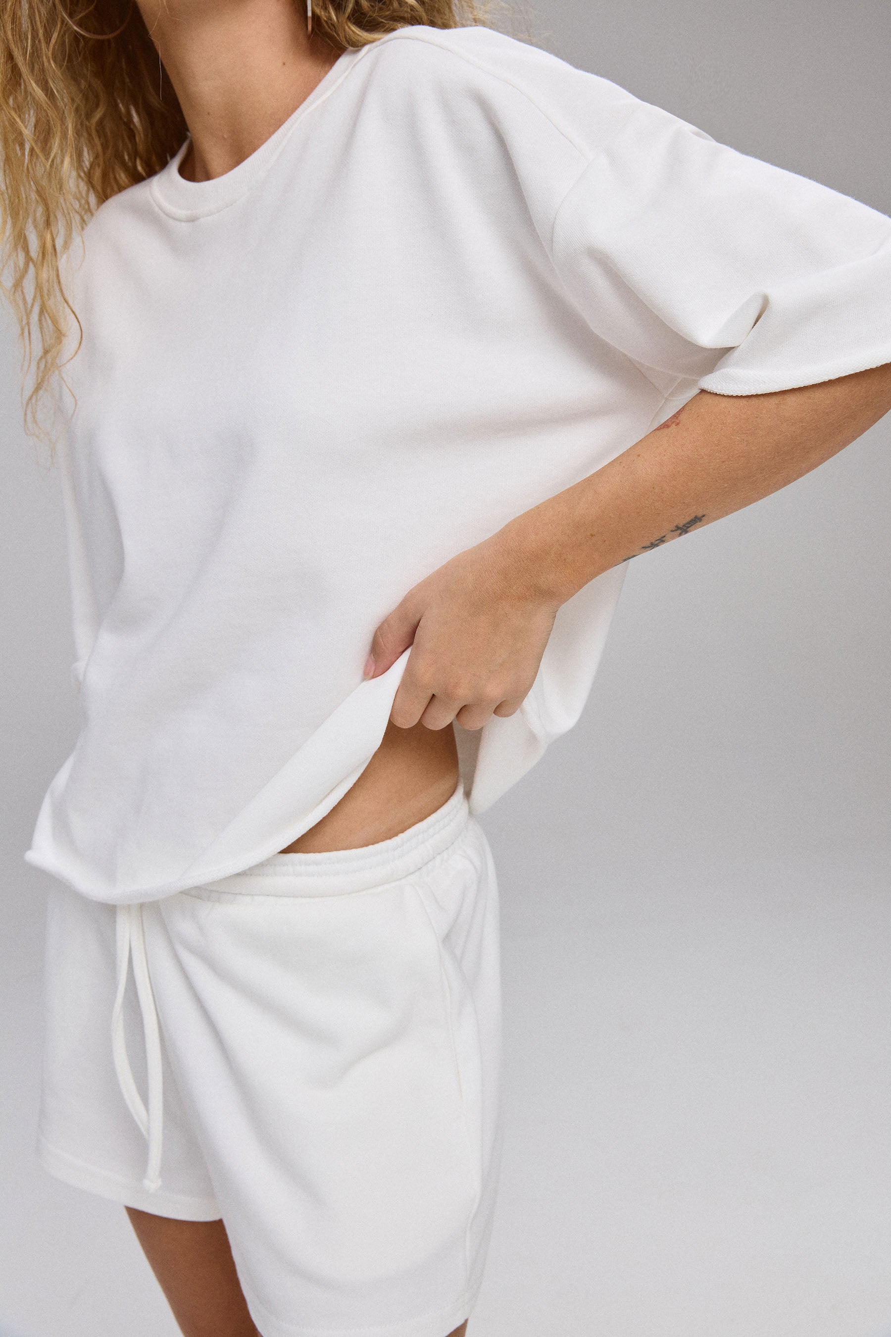 חולצה פרנצ' טרי שטופה חתכים סט