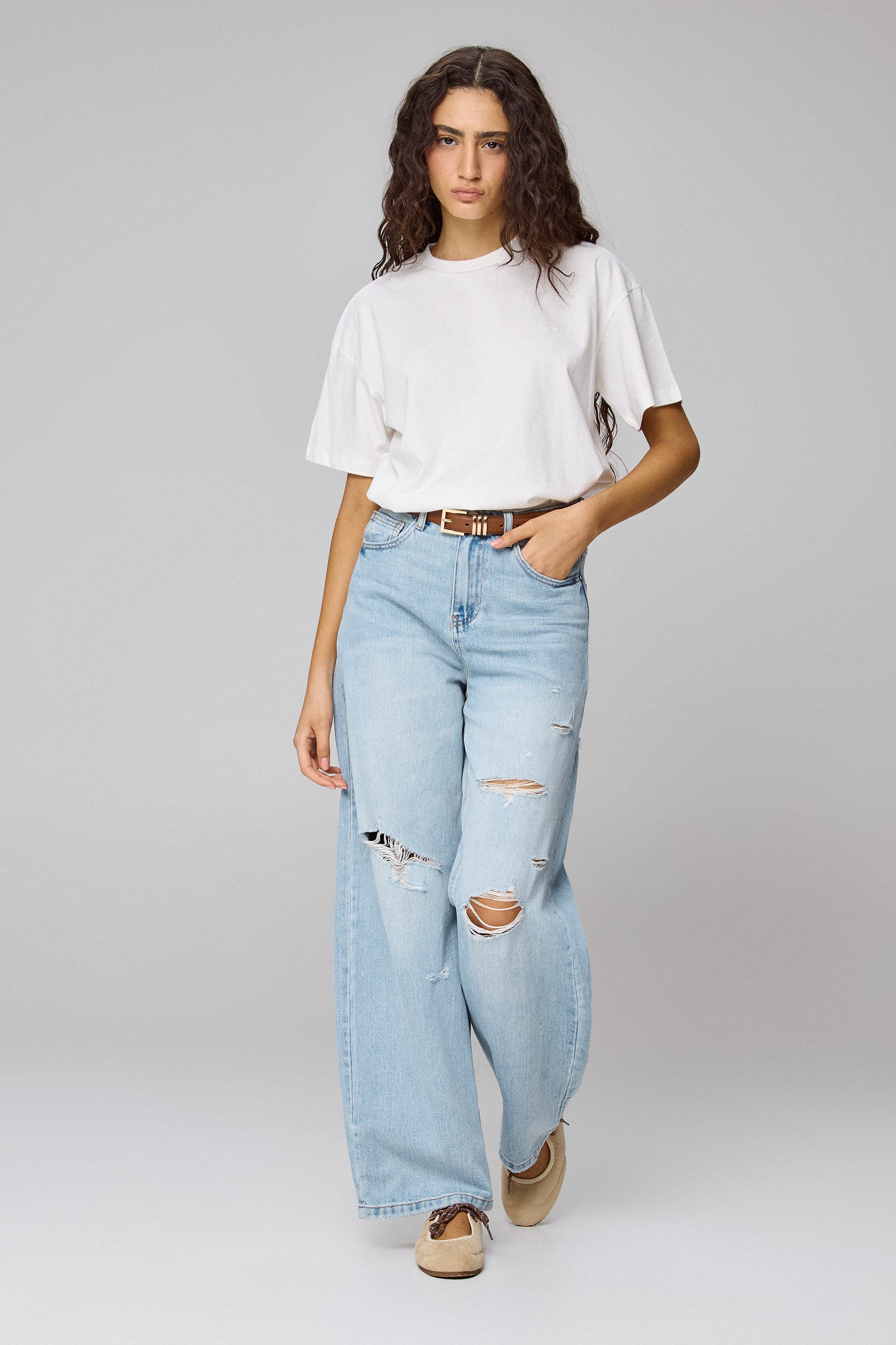 טי שירט אוברסייז גו גירל