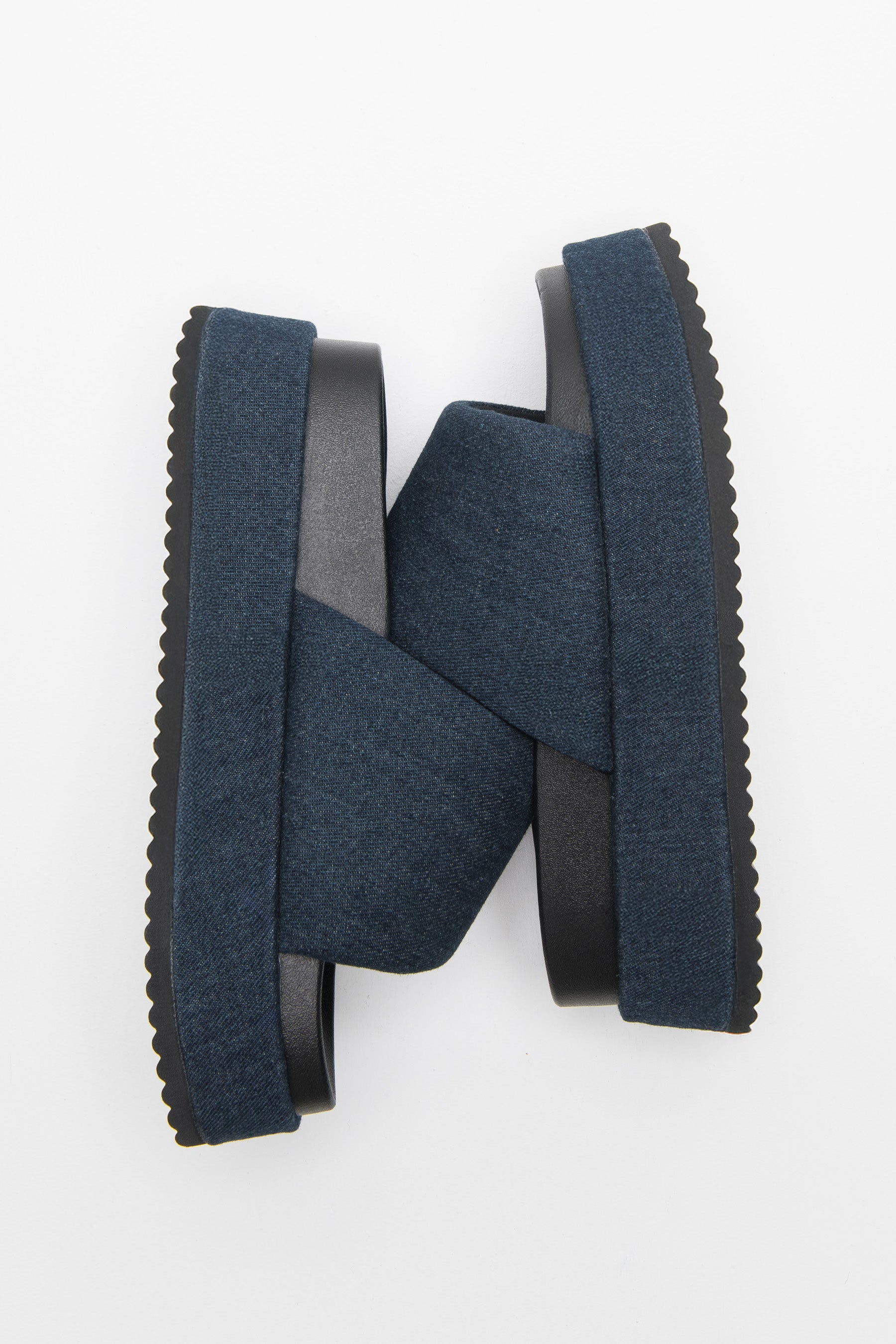 כפכף פלטפורמה ג'ינס רואו