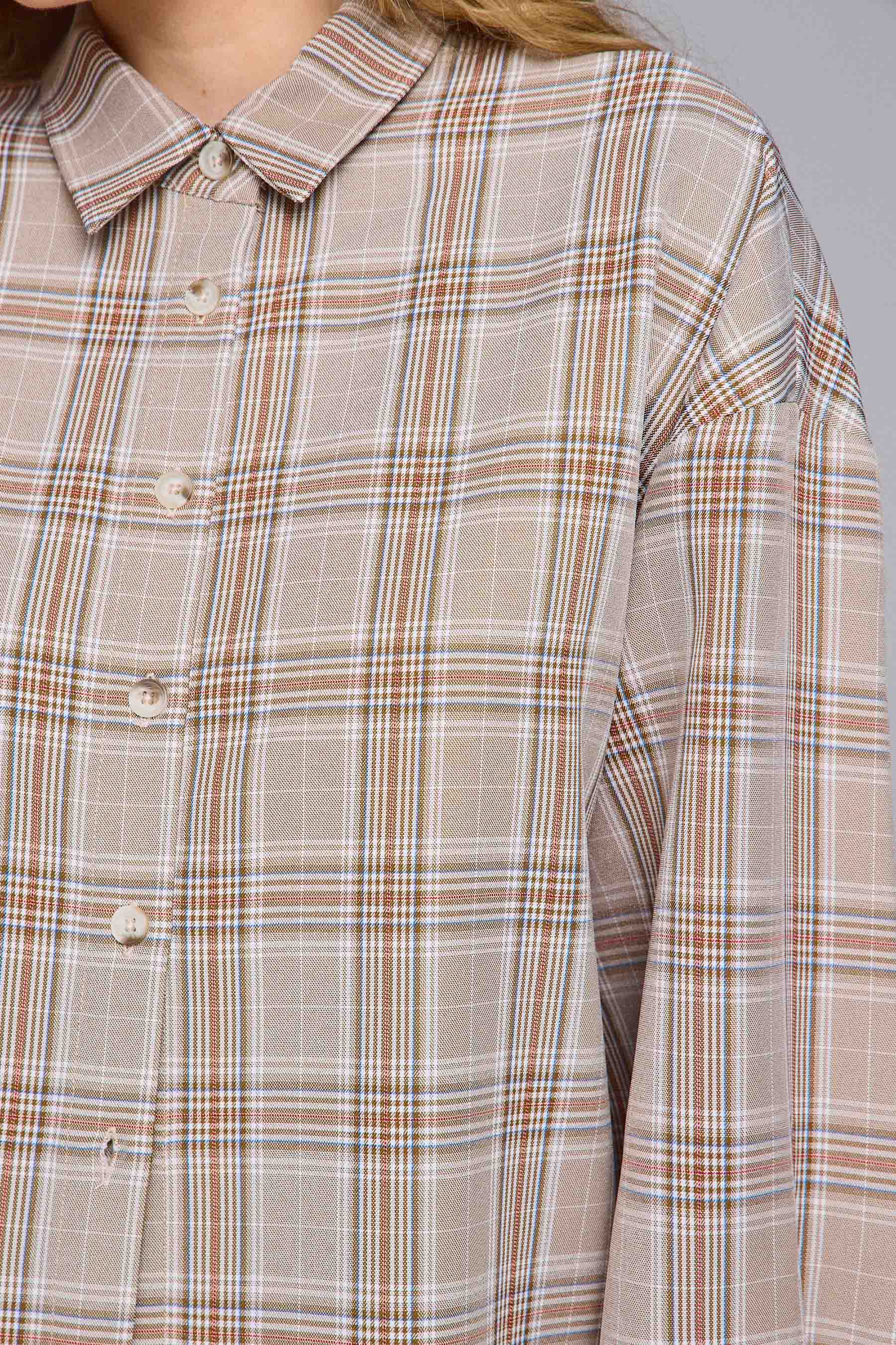 חולצת אוברסייז משובץ