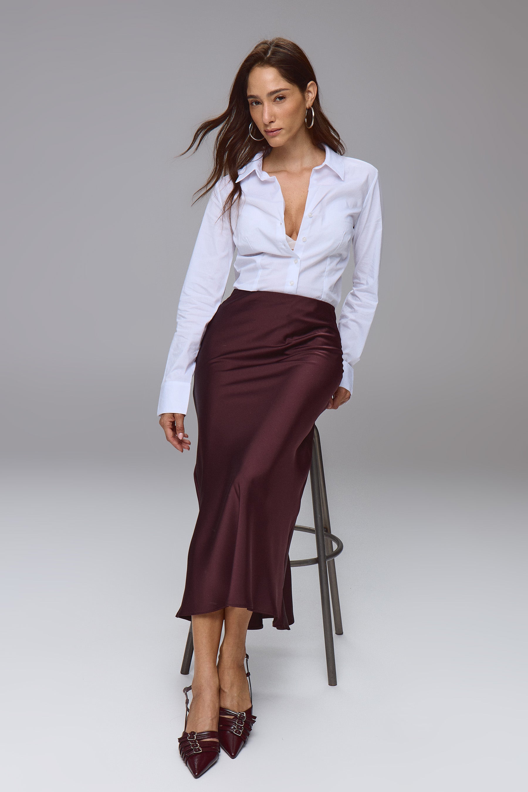 חצאית גלוסי מידי חציל