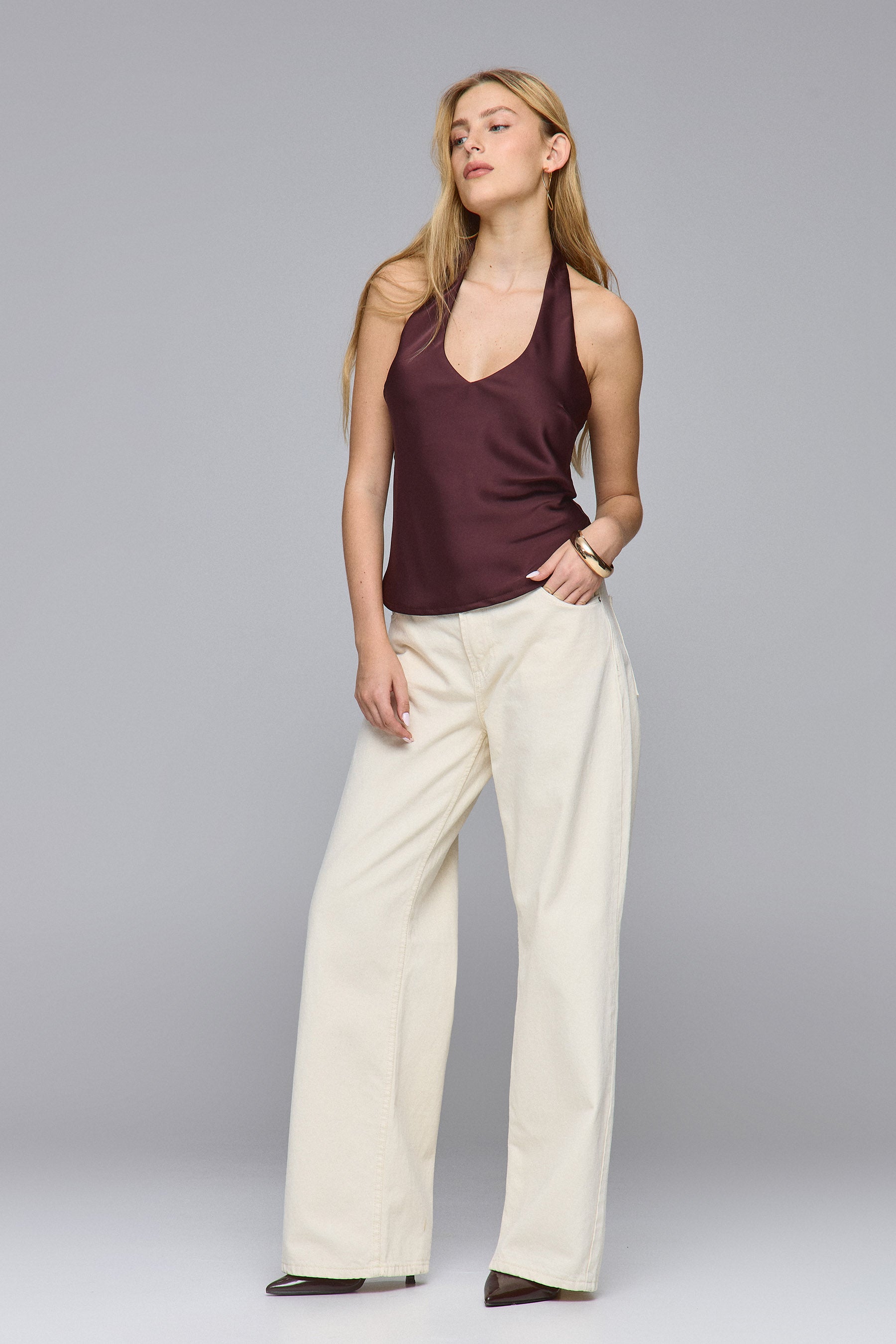 גופיית קולר גלוסי חציל