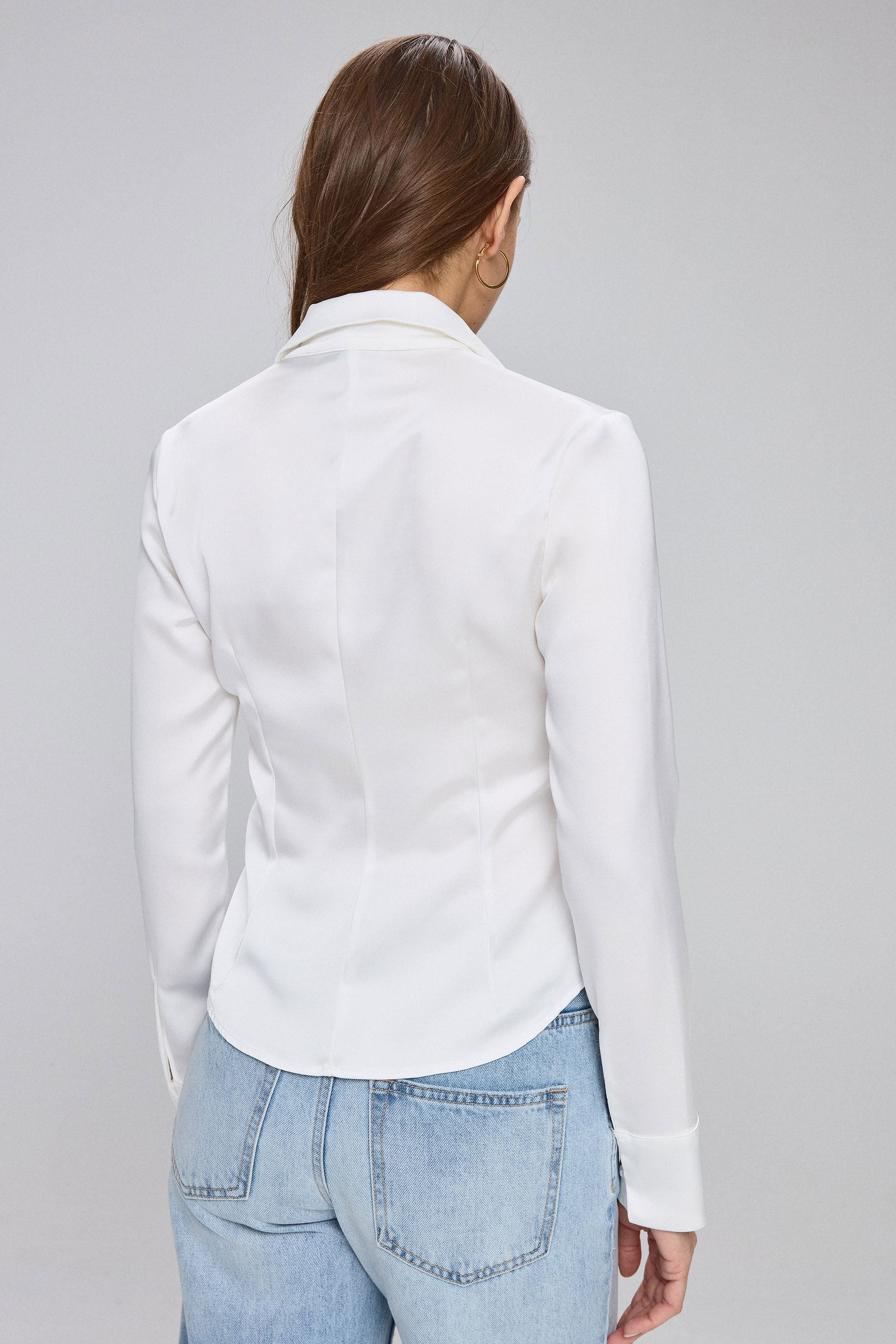 חולצת גלוסי מתפרים וויט