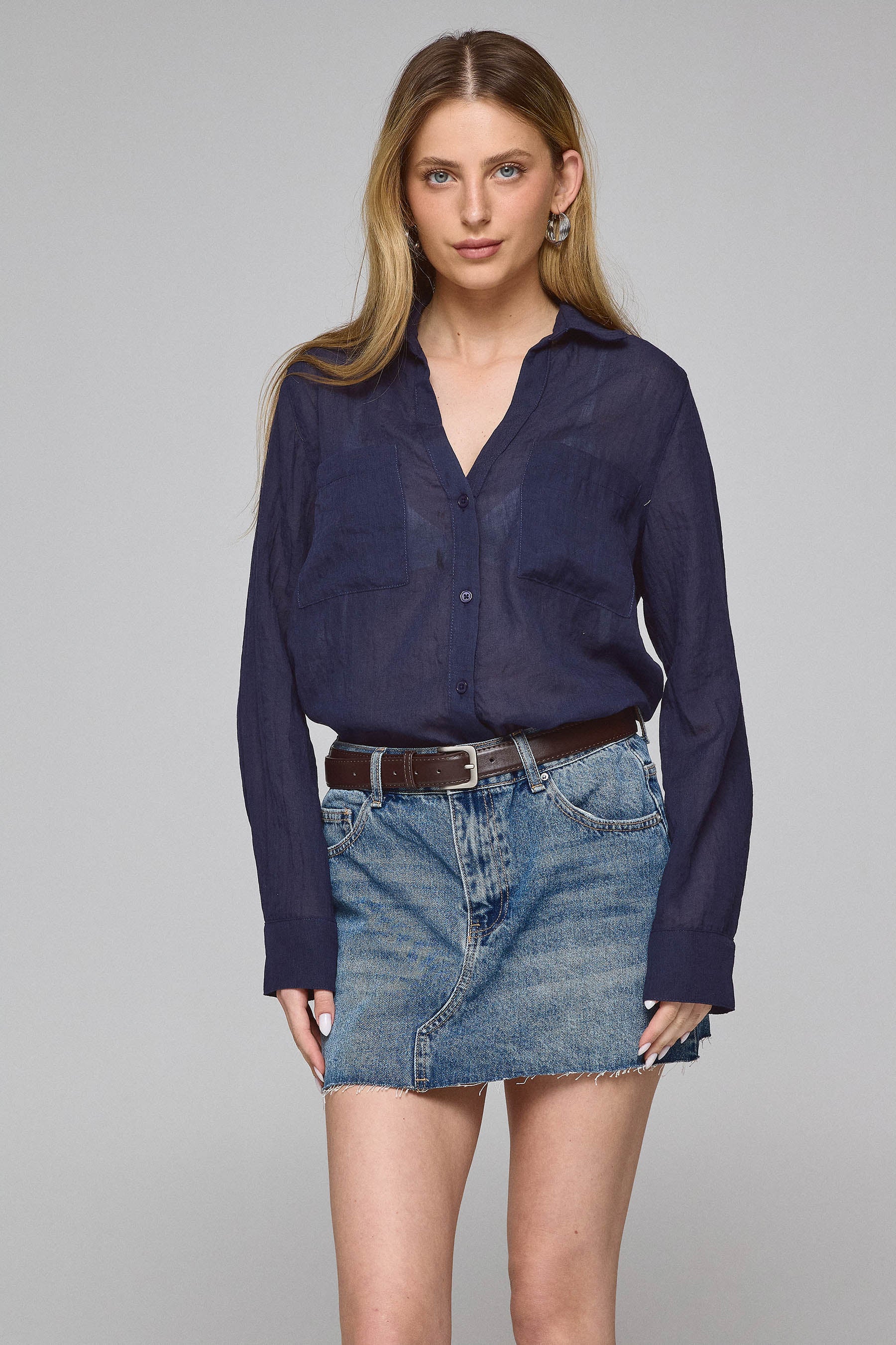 חולצת פשתן בייס ניו לוקאל