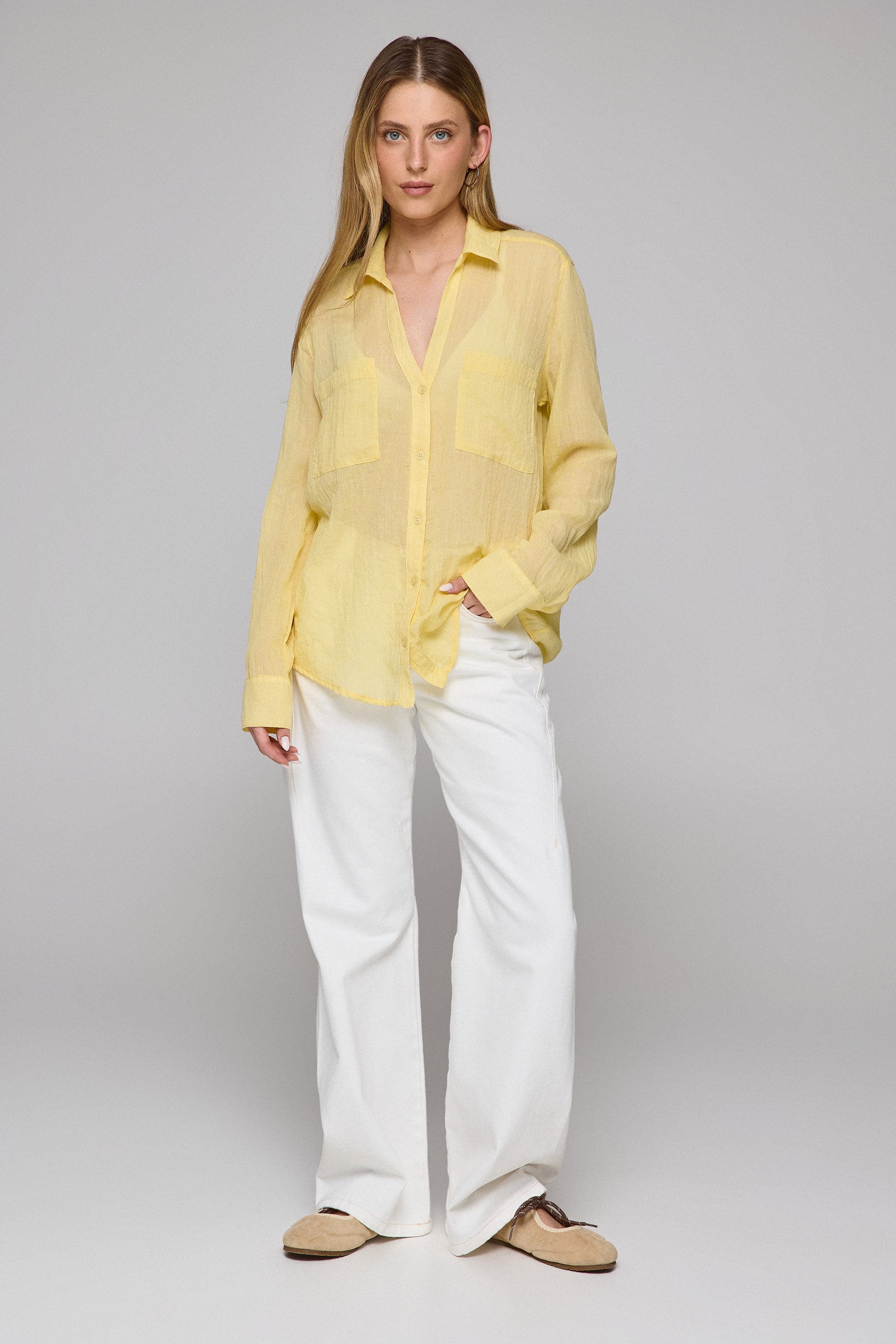 חולצת פשתן בייס ניו לוקאל