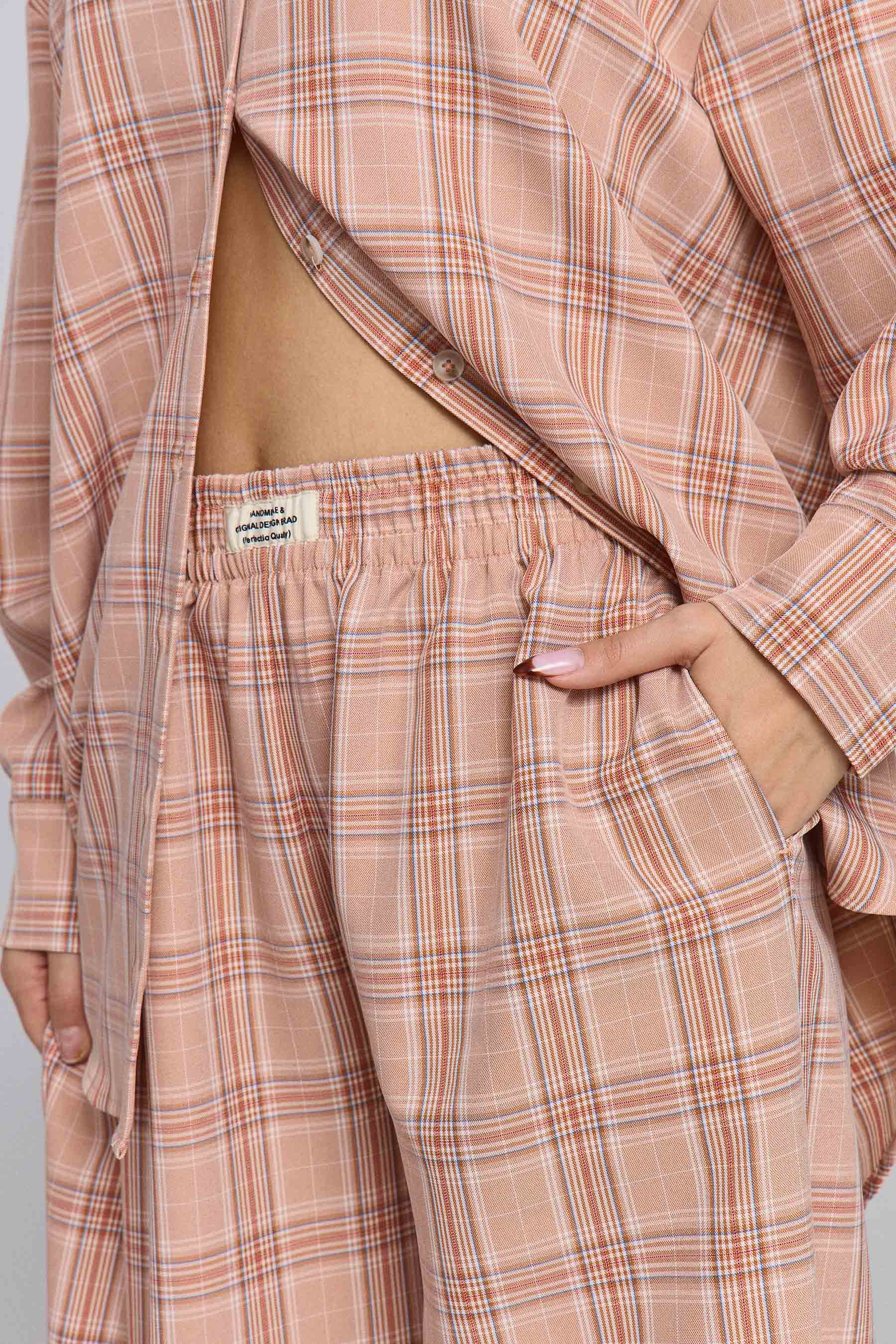 מכנס בלון סט משובץ