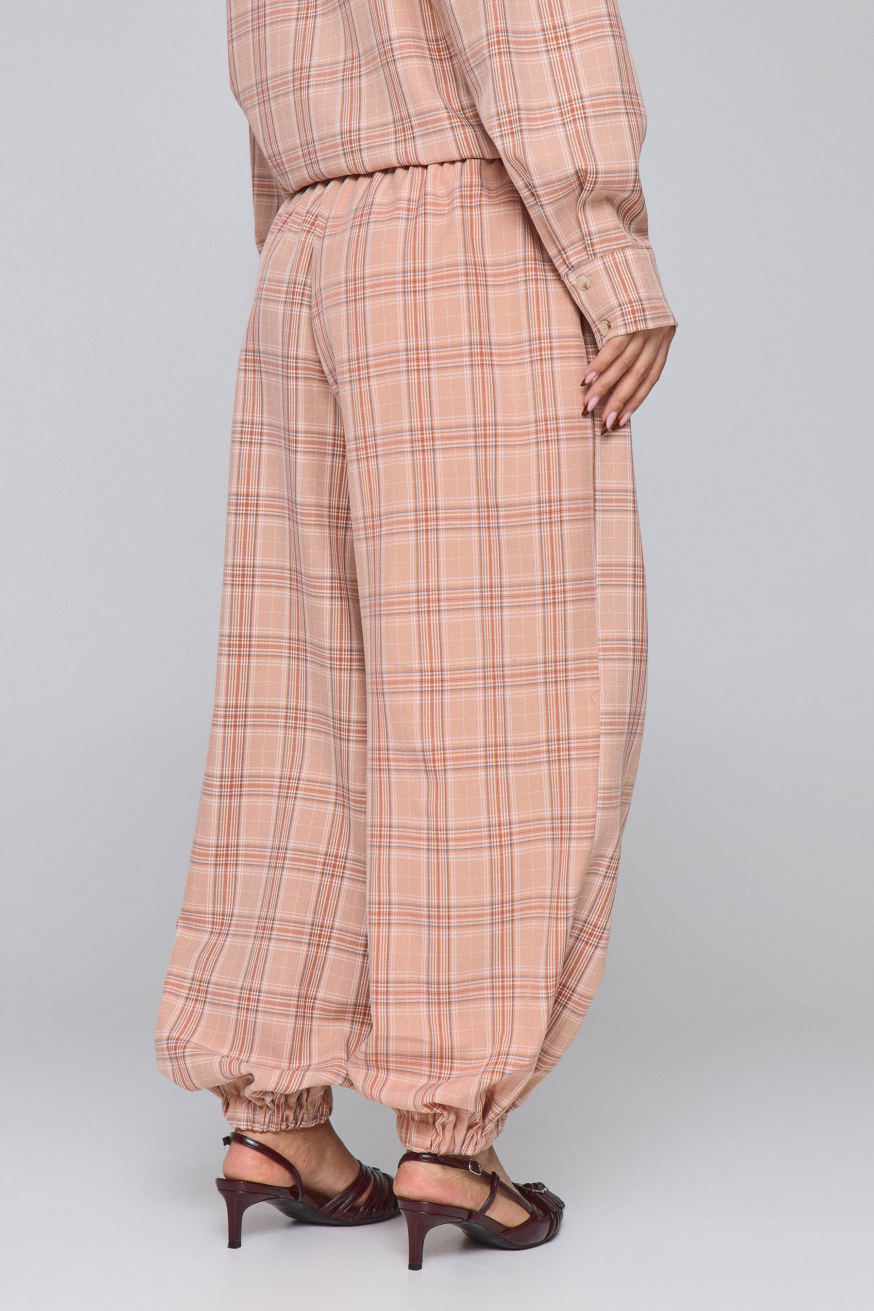 מכנס בלון סט משובץ