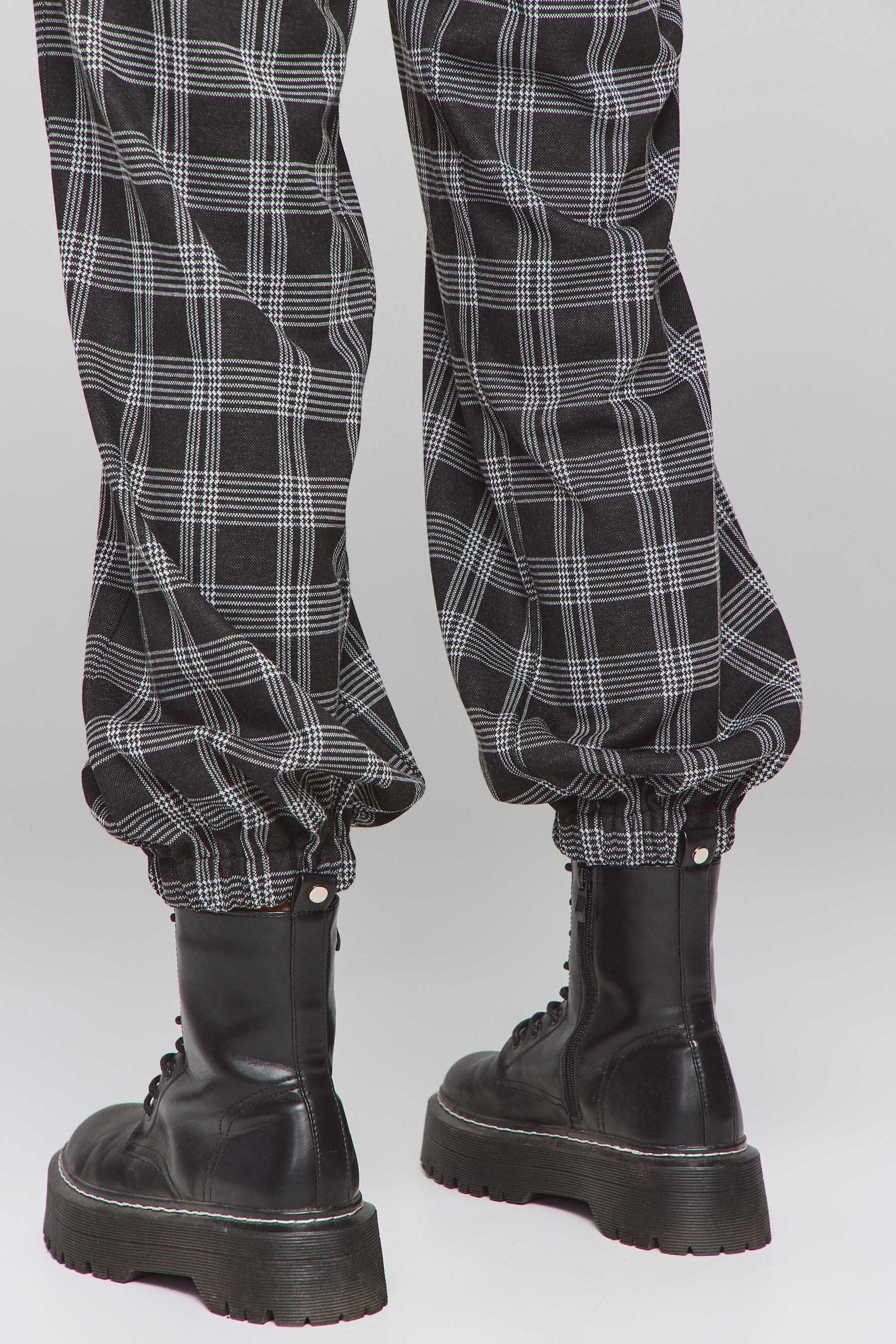 מכנס בלון סט ג'רזי משבצת