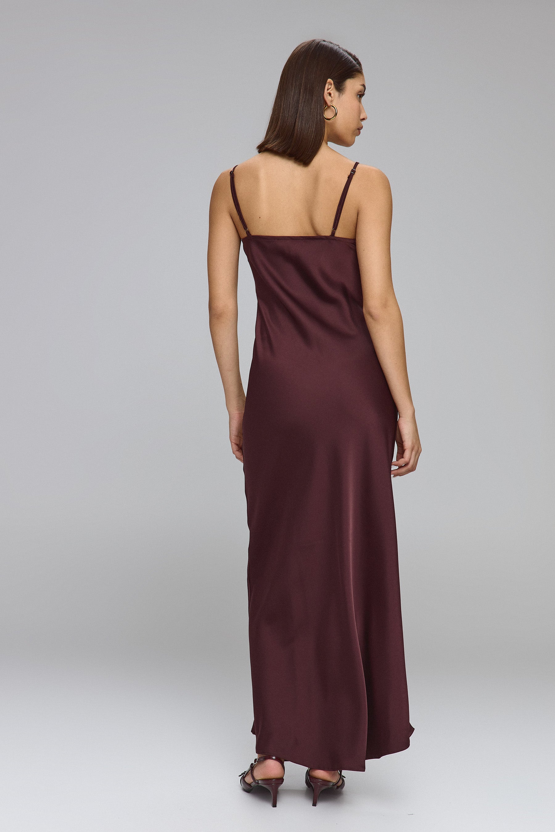 שמלת גלוסי מקסי חציל