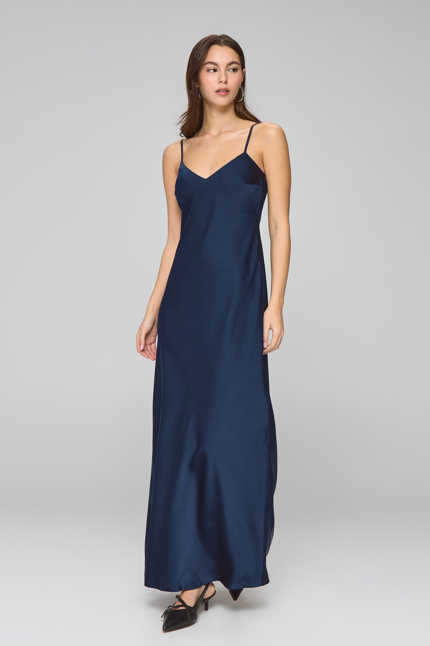 שמלת גלוסי מקסי נייבי