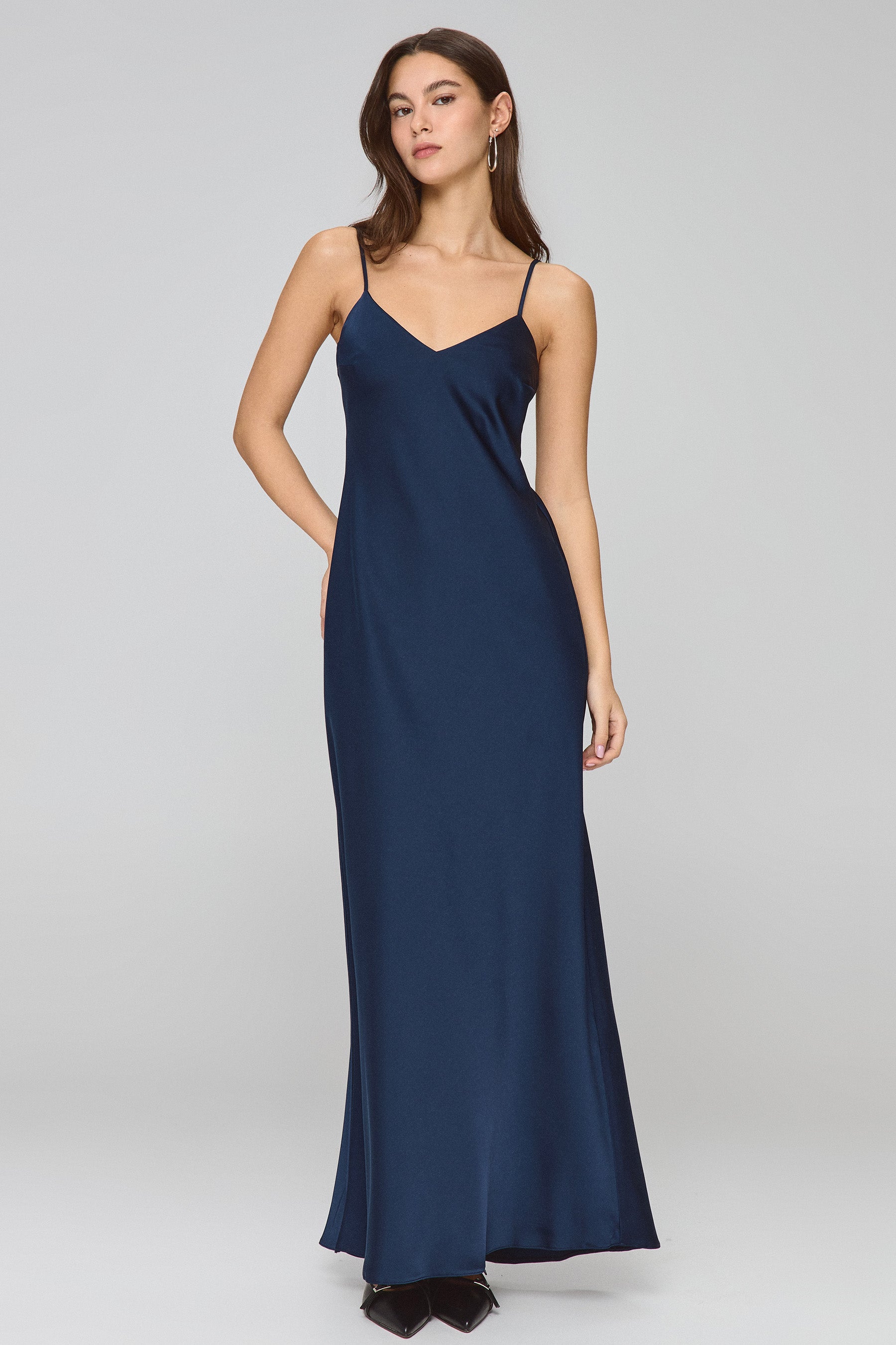 שמלת גלוסי מקסי נייבי