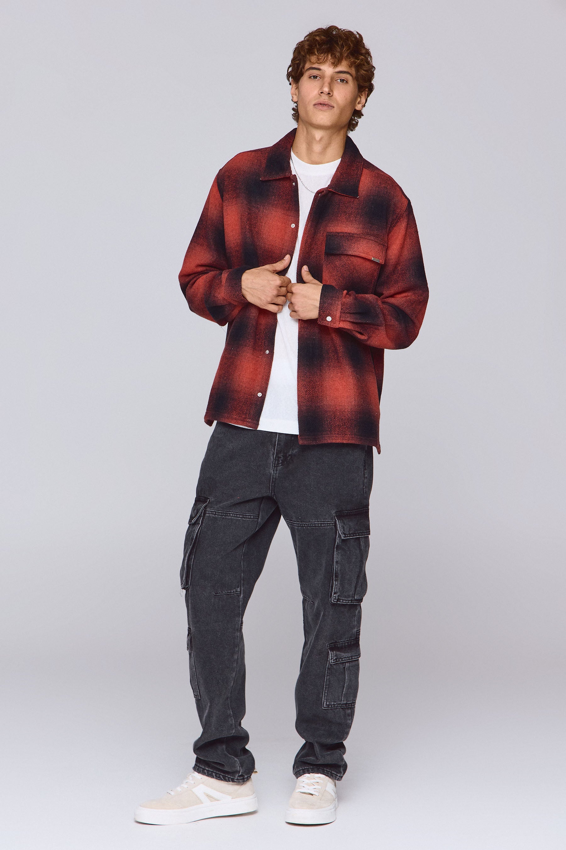 ג'קט צמר משובץ