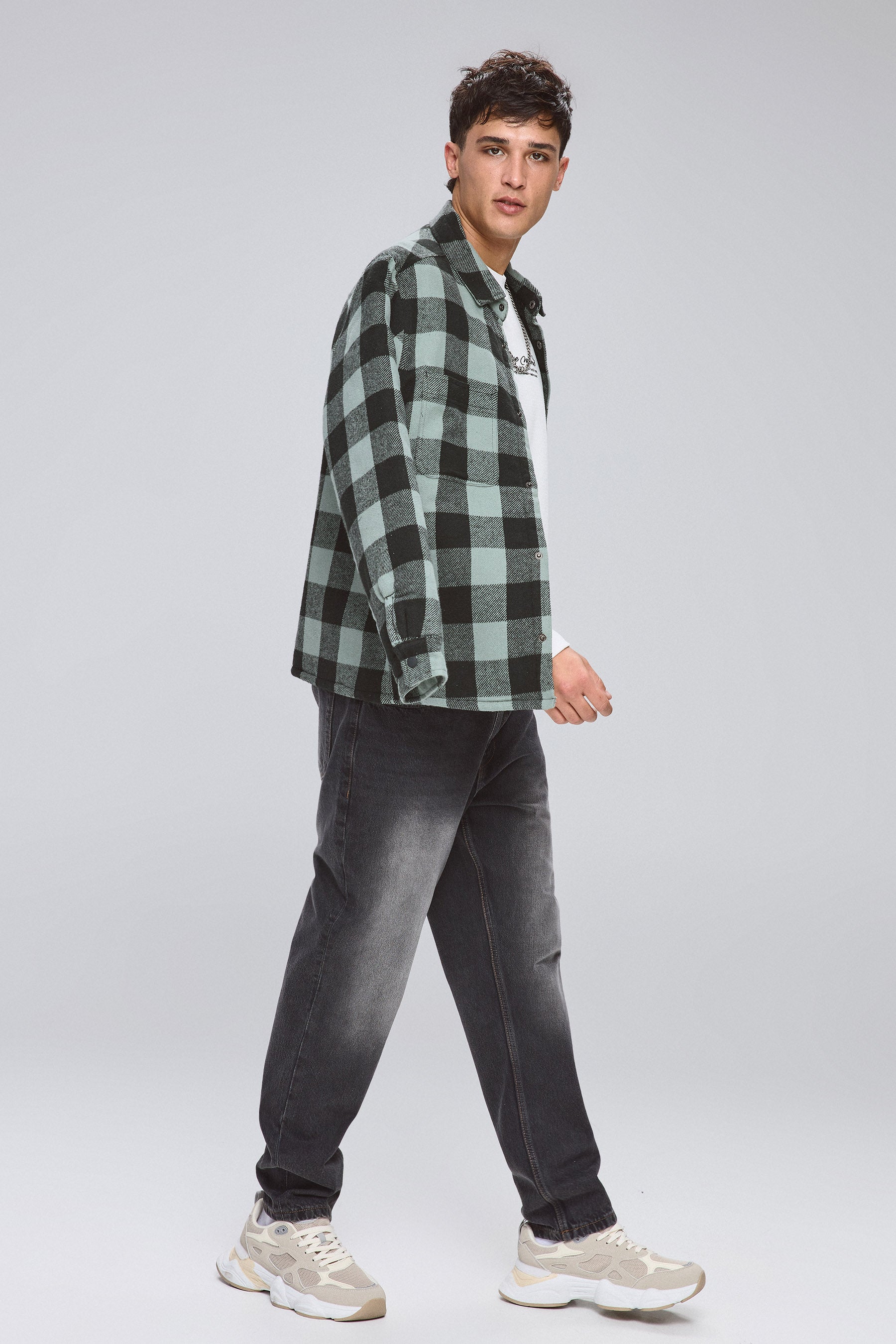 ג'קט סטריט משובץ