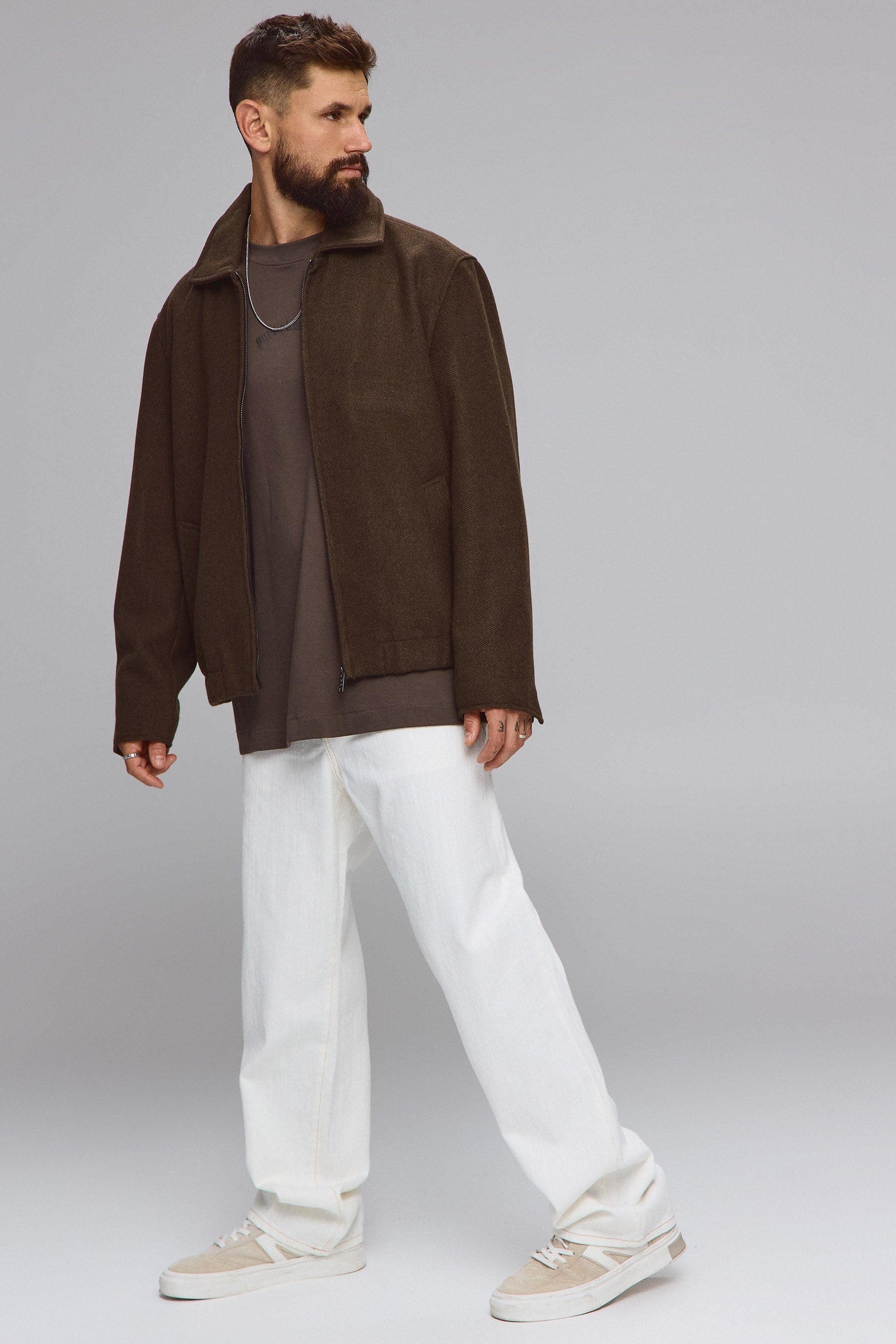 ג'קט צמר חום