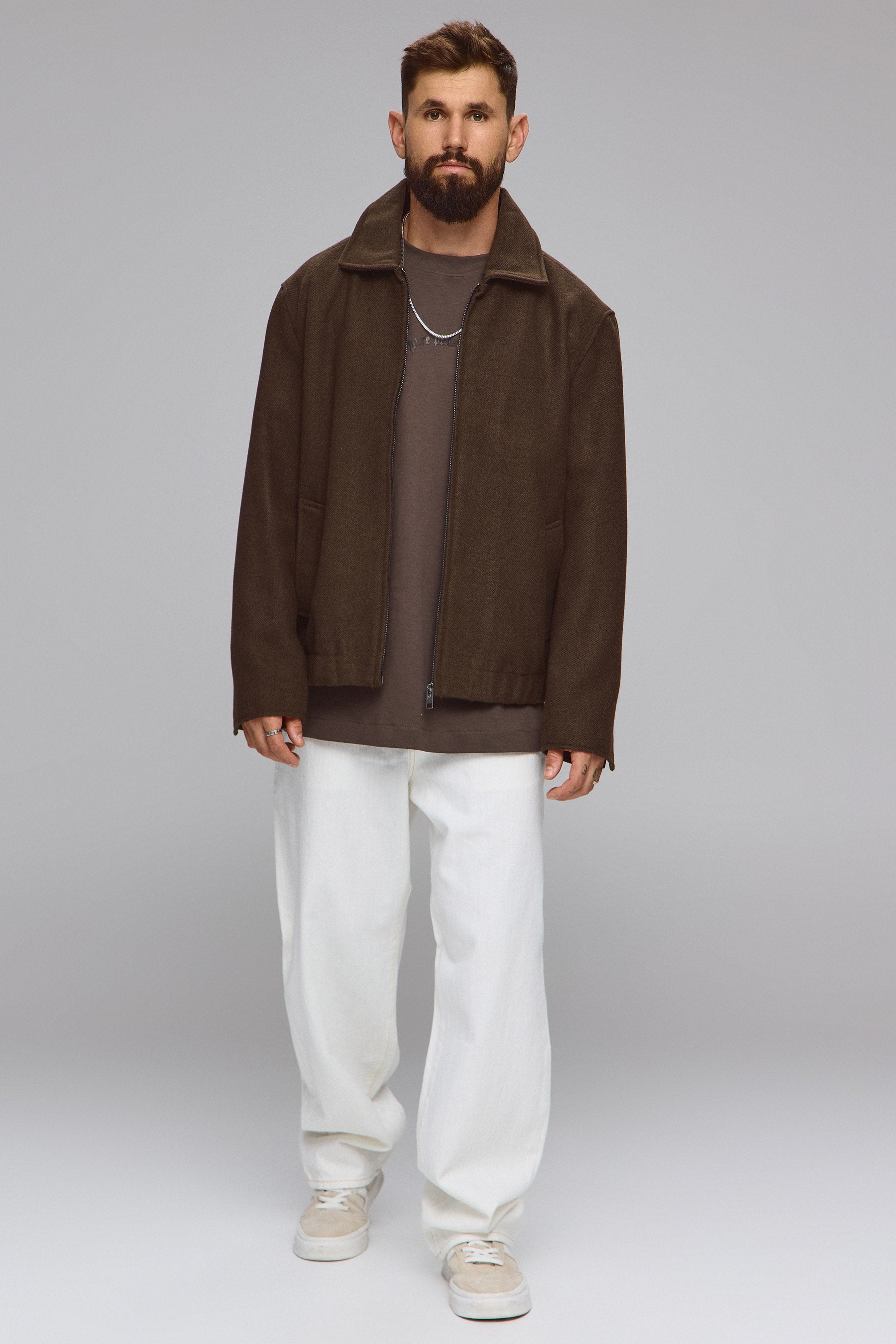 ג'קט צמר חום