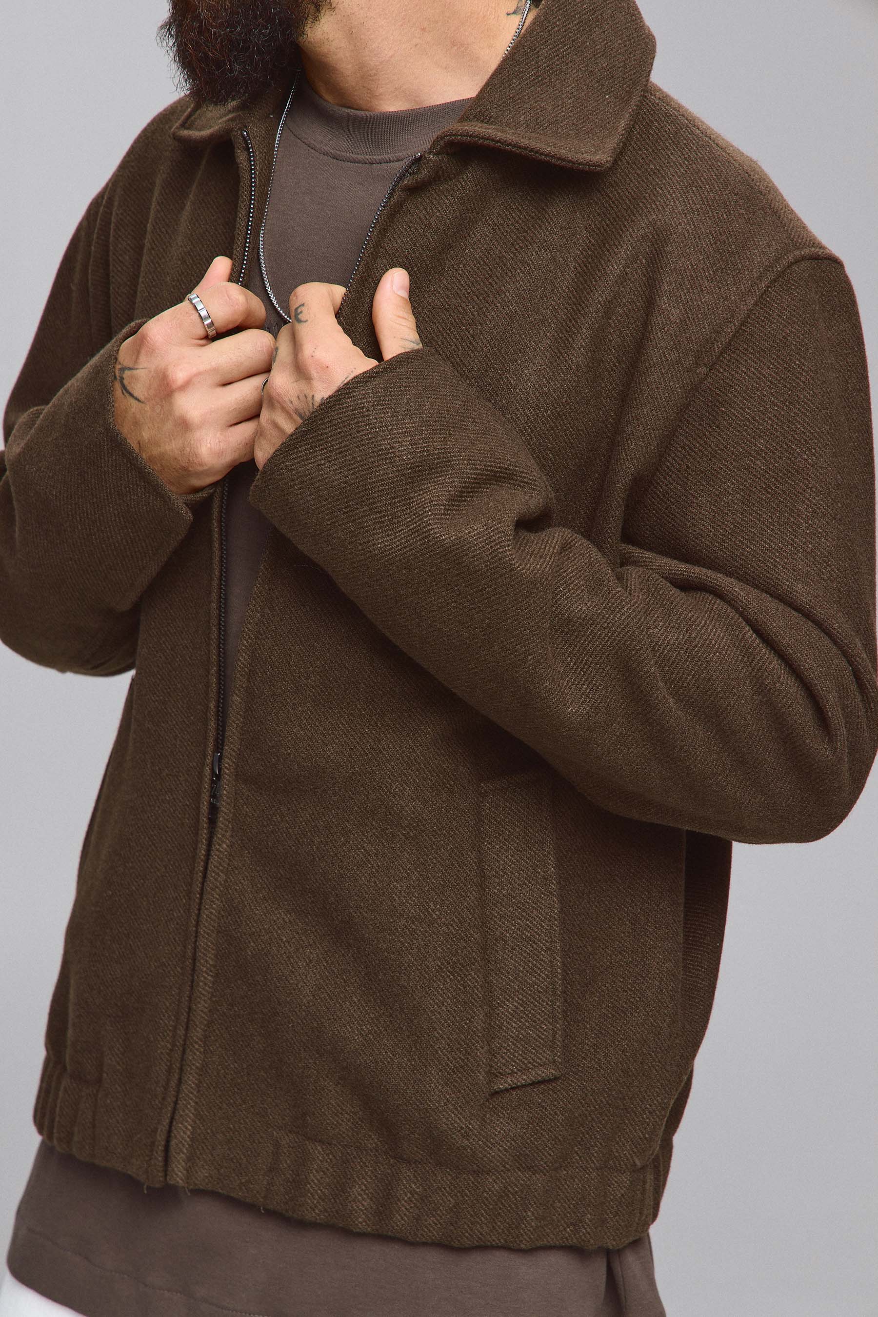 ג'קט צמר חום