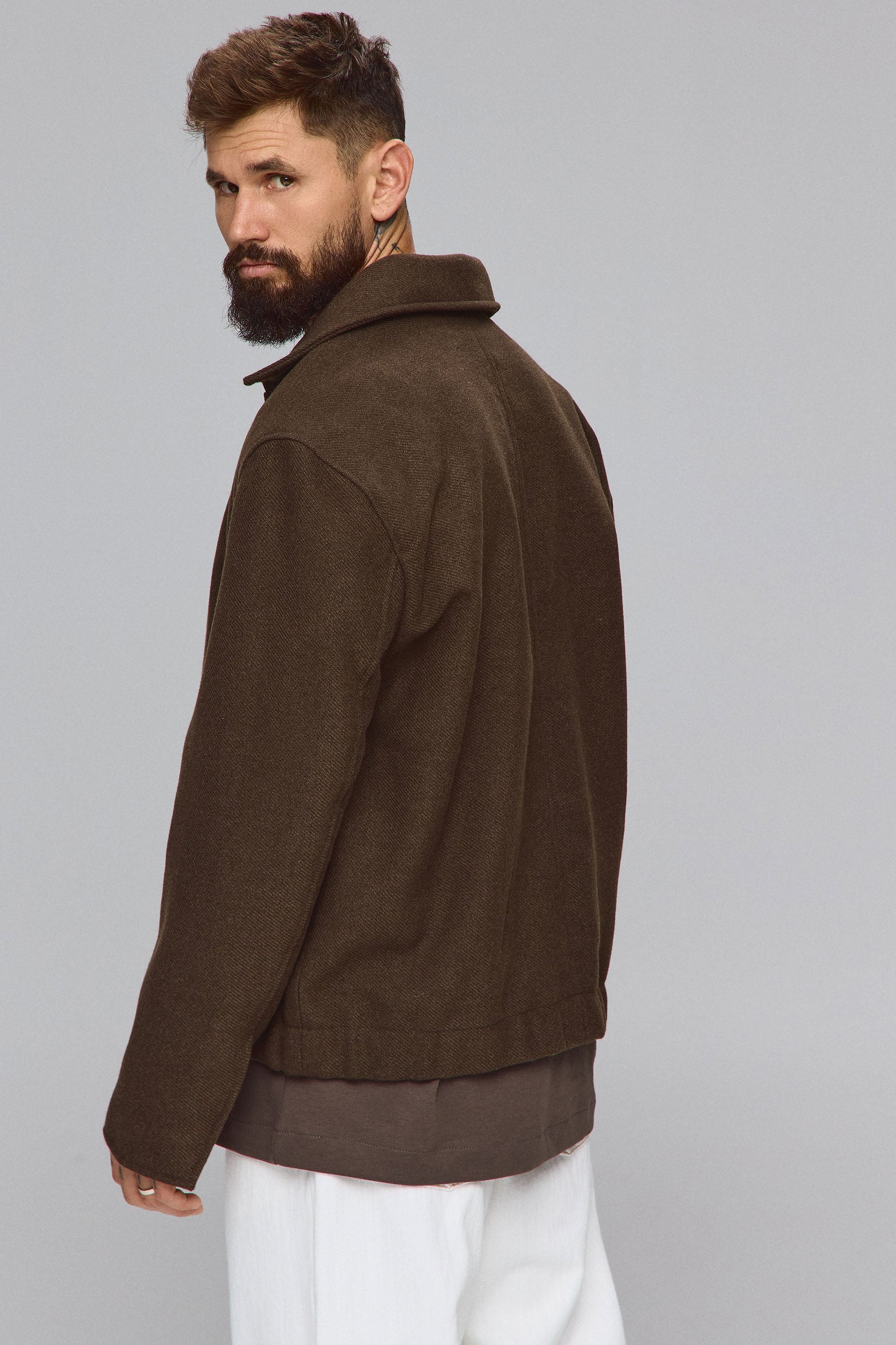 ג'קט צמר חום