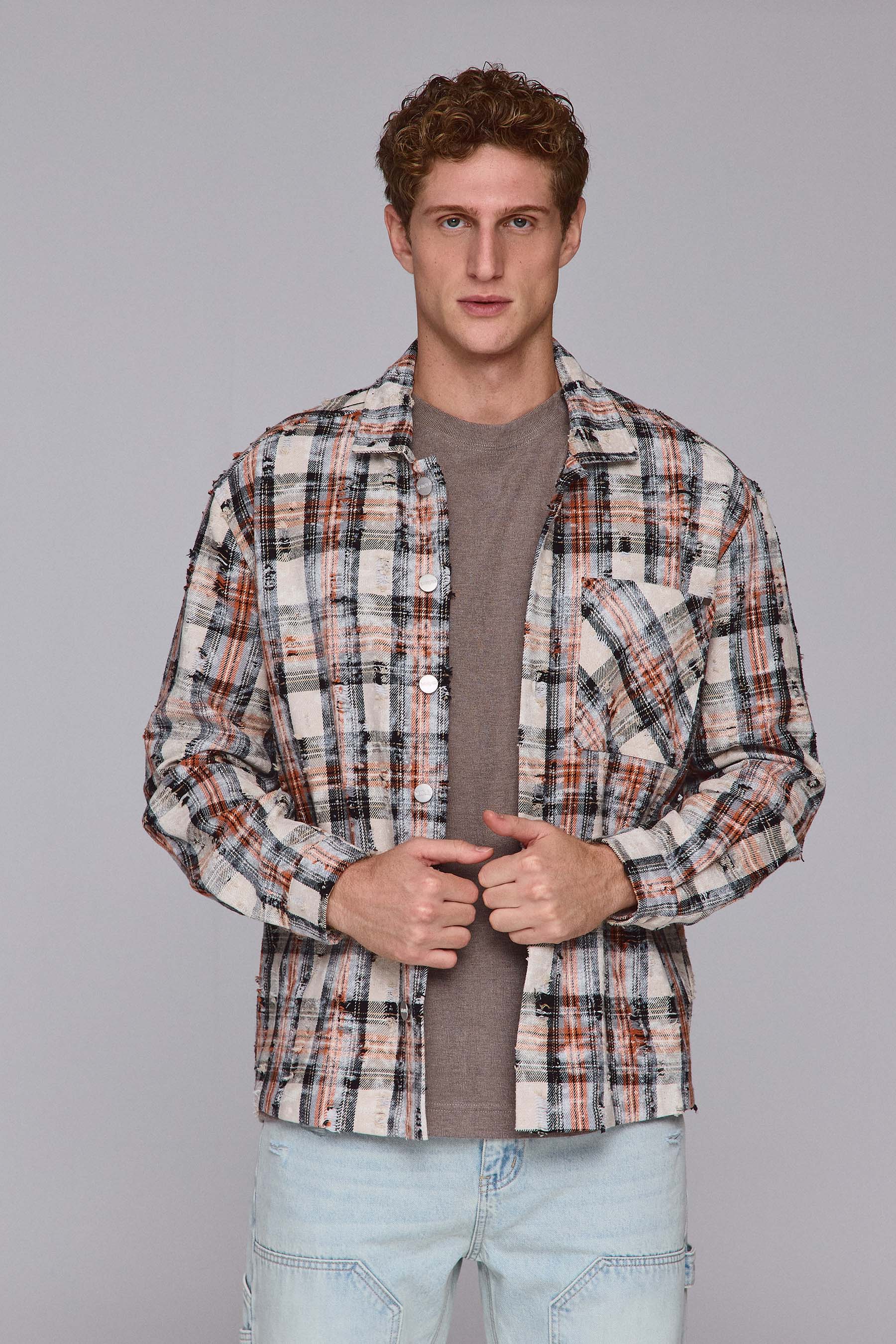 אוברשירט משובץ ווש פאנק