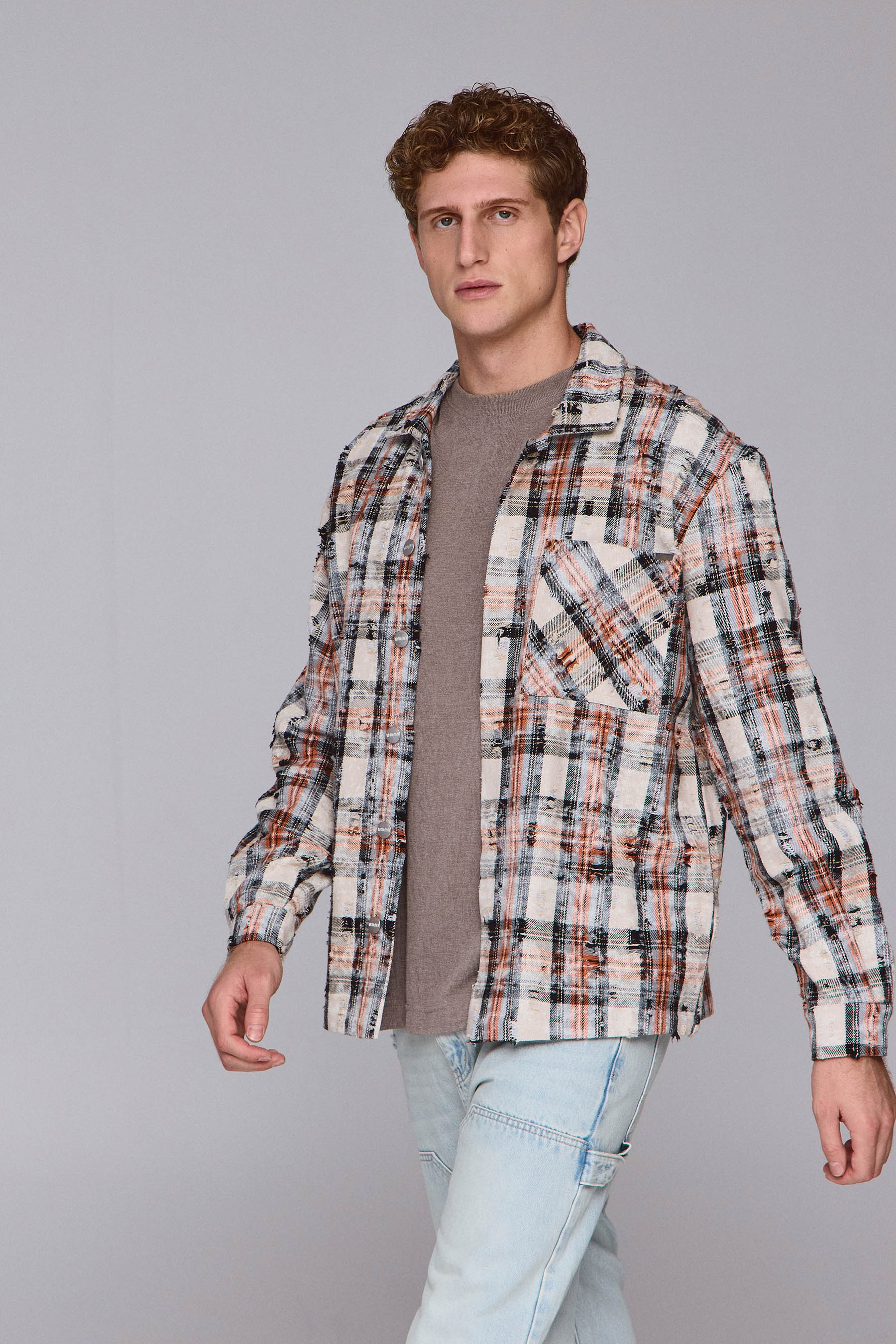 אוברשירט משובץ ווש פאנק