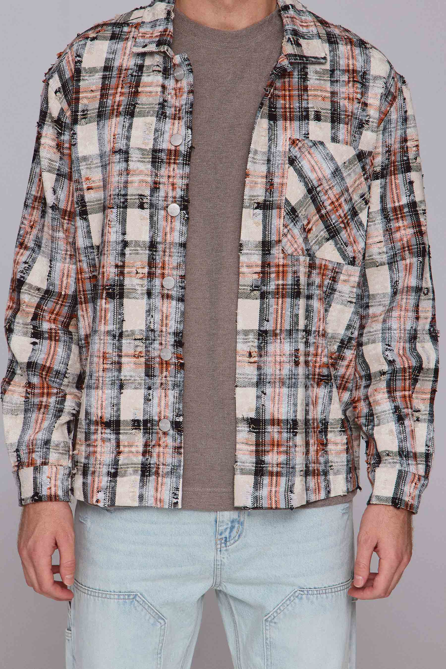 אוברשירט משובץ ווש פאנק