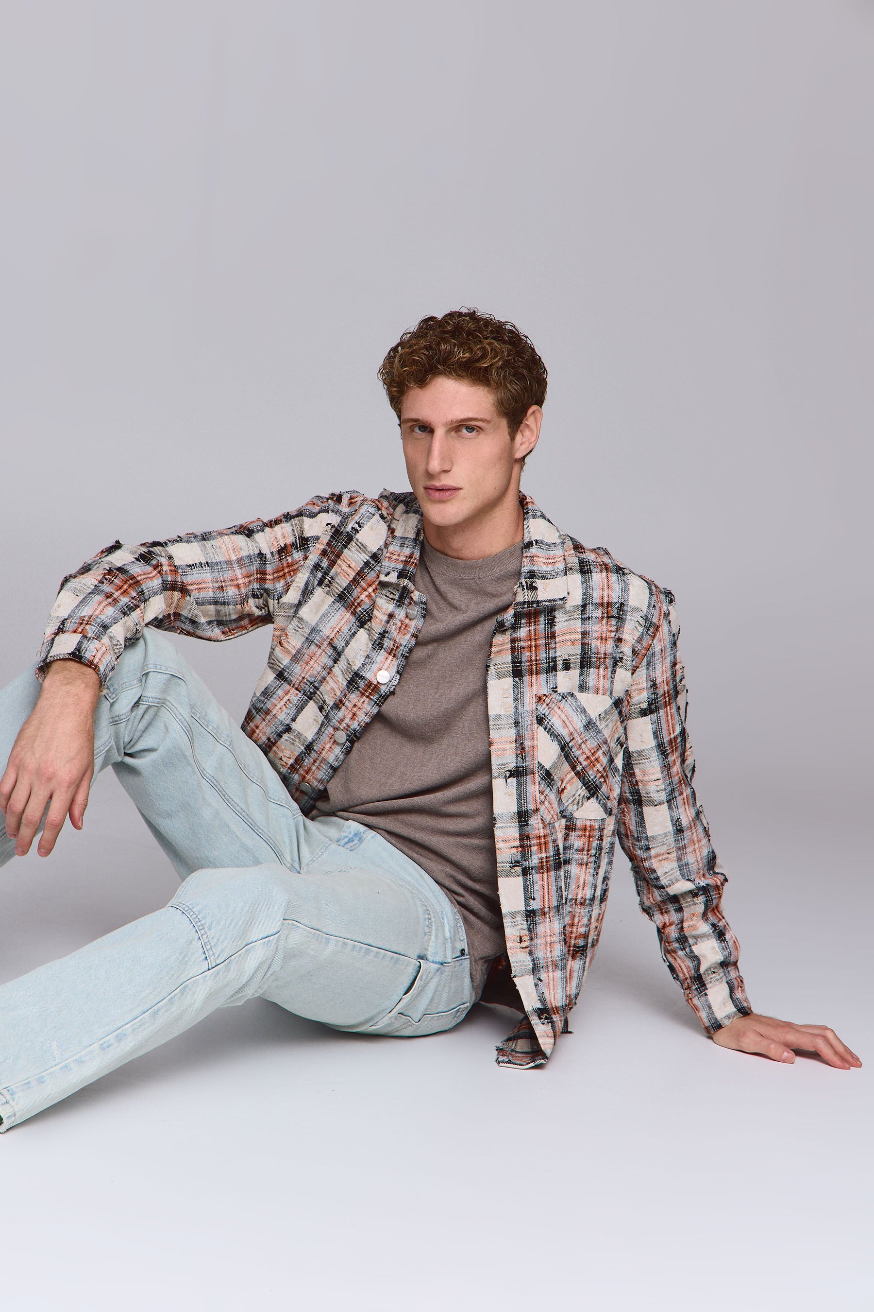 אוברשירט משובץ ווש פאנק