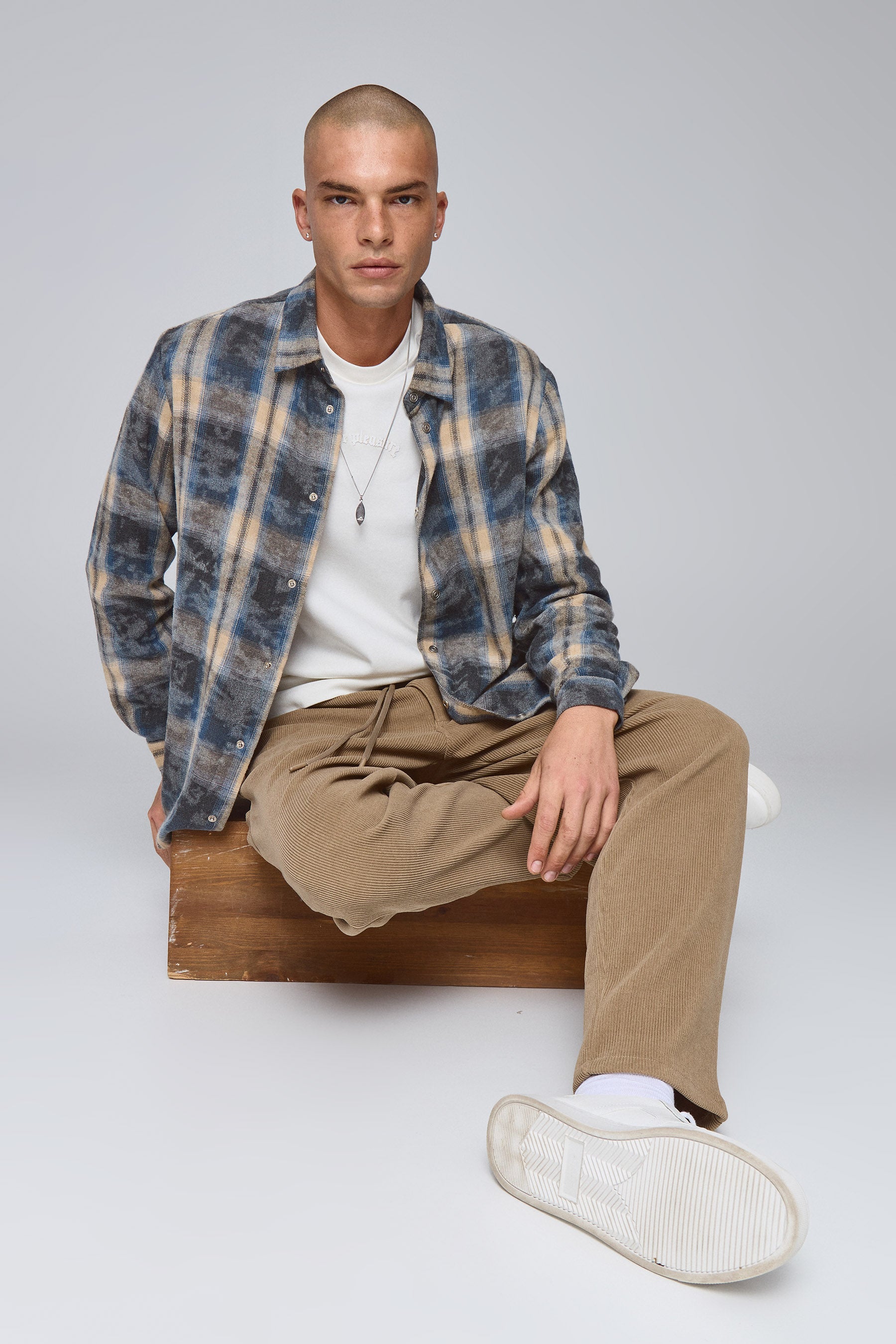 חולצת ווש משובצת