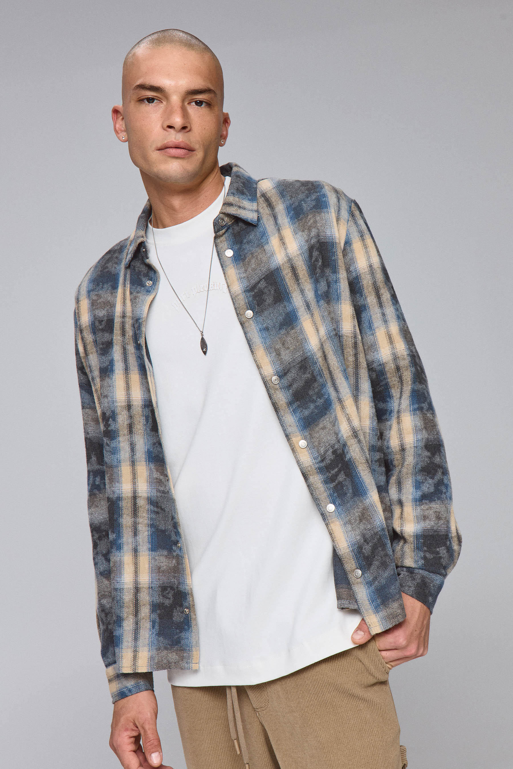 חולצת ווש משובצת