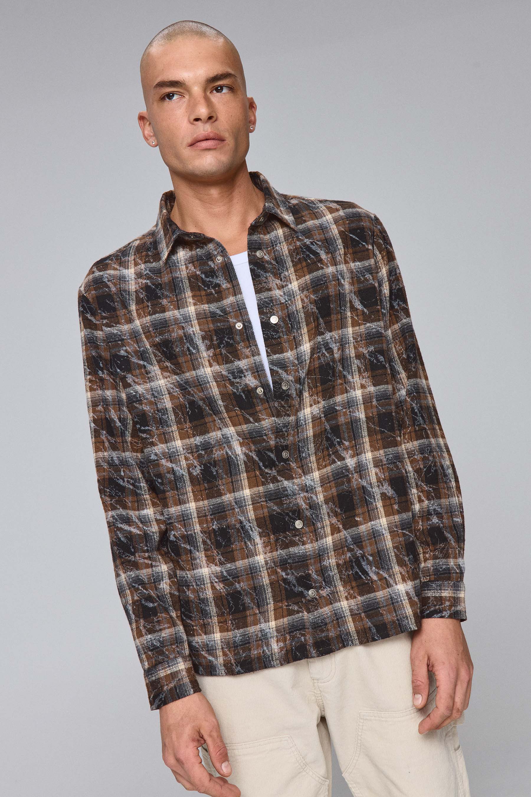 חולצת ווש משובצת