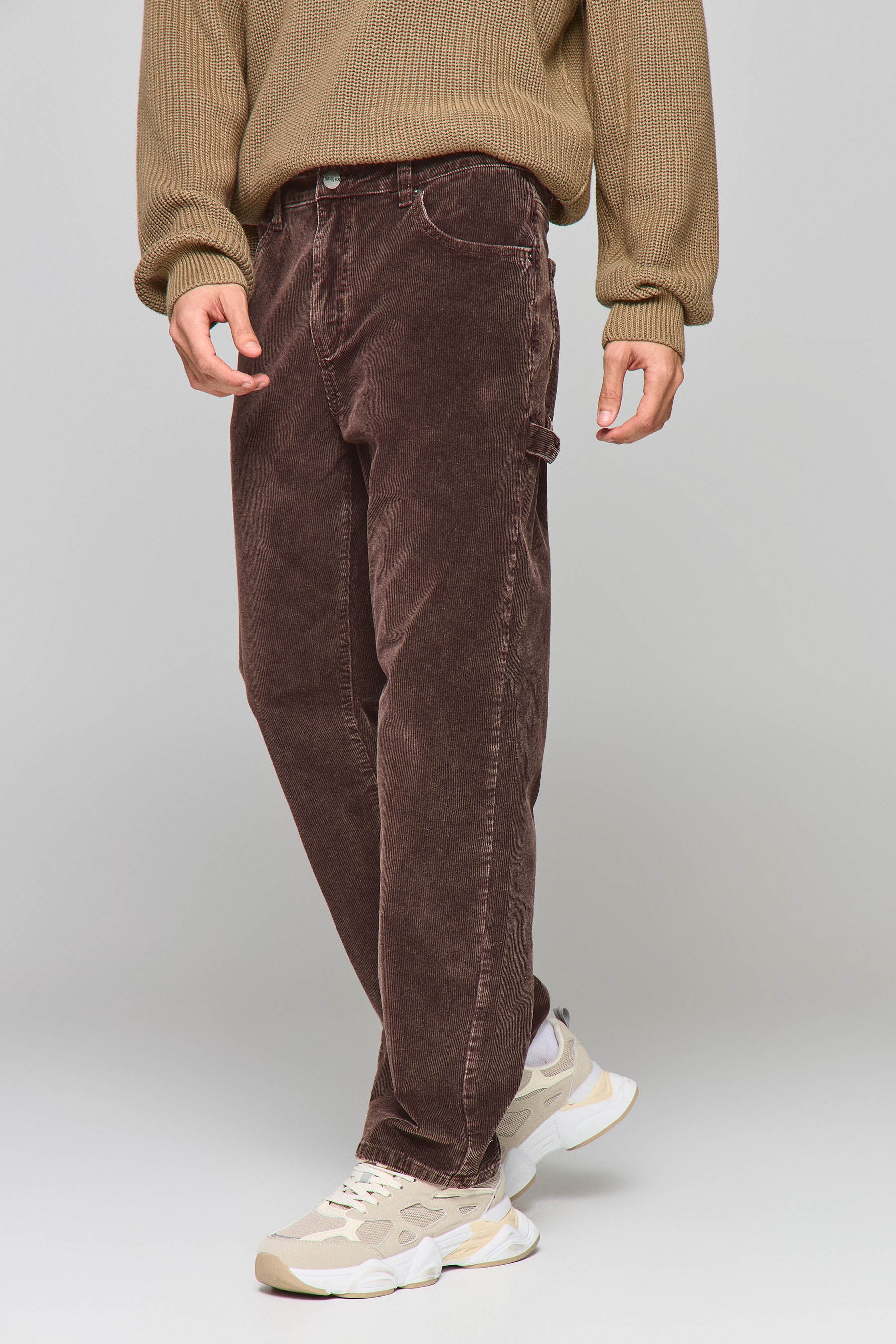 מכנס קורדרוי שטוף רחב