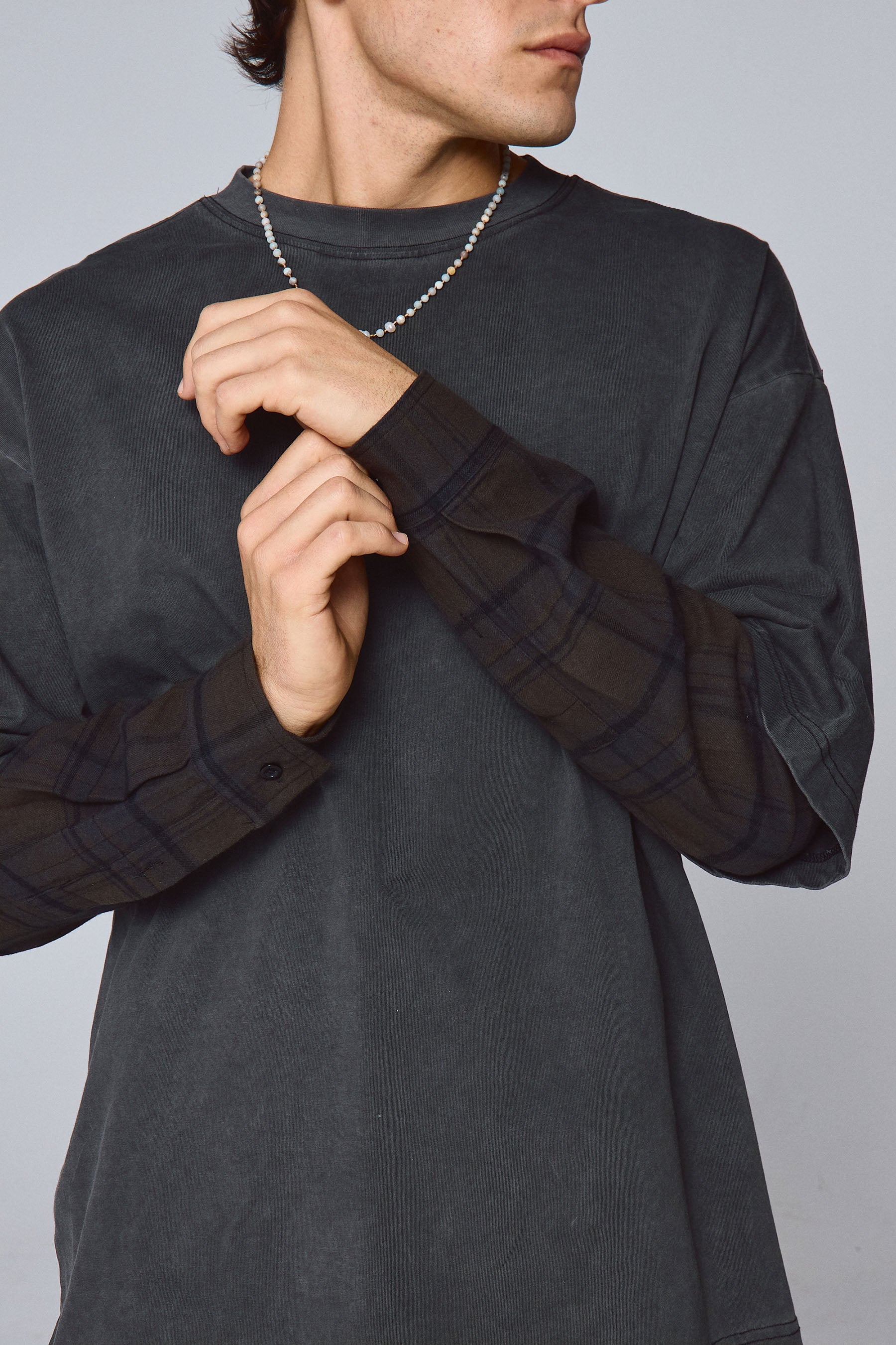 טי ווש שרוולי פלנל