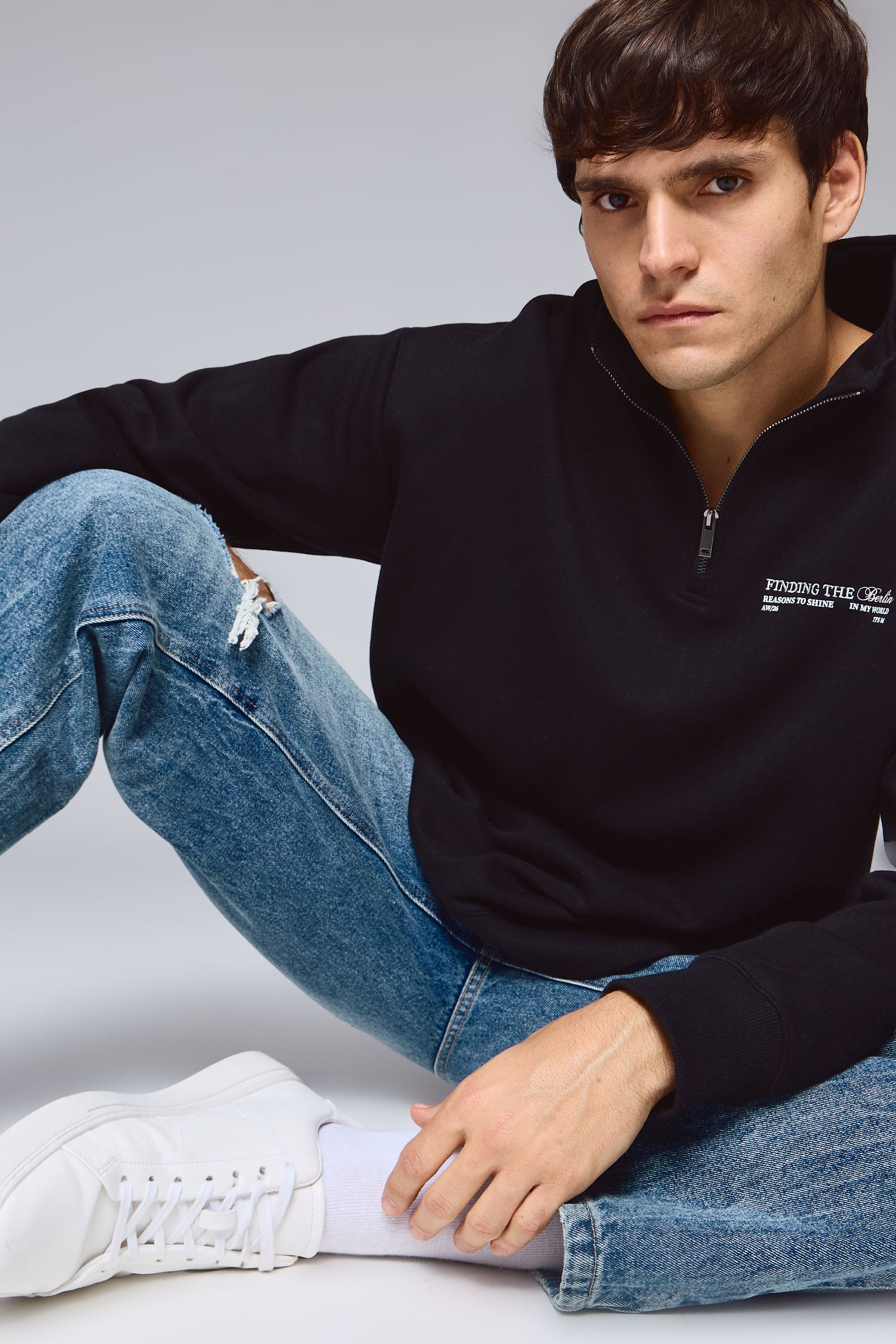 סווטשרט חצי זיפר