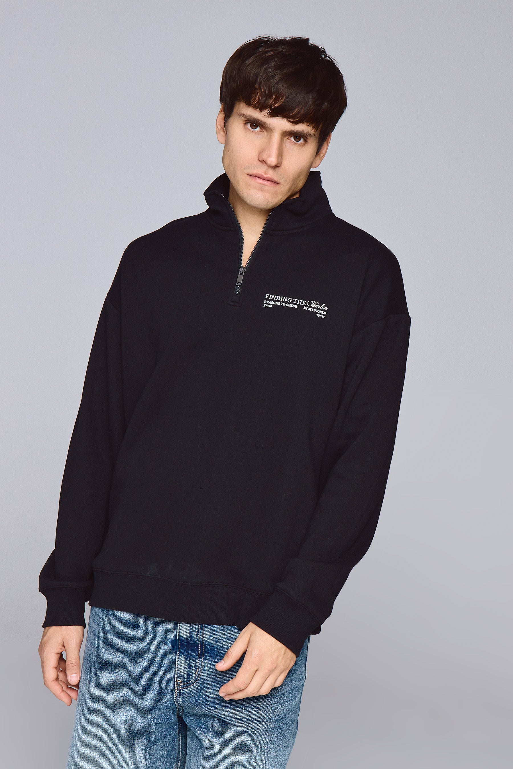 סווטשרט חצי זיפר